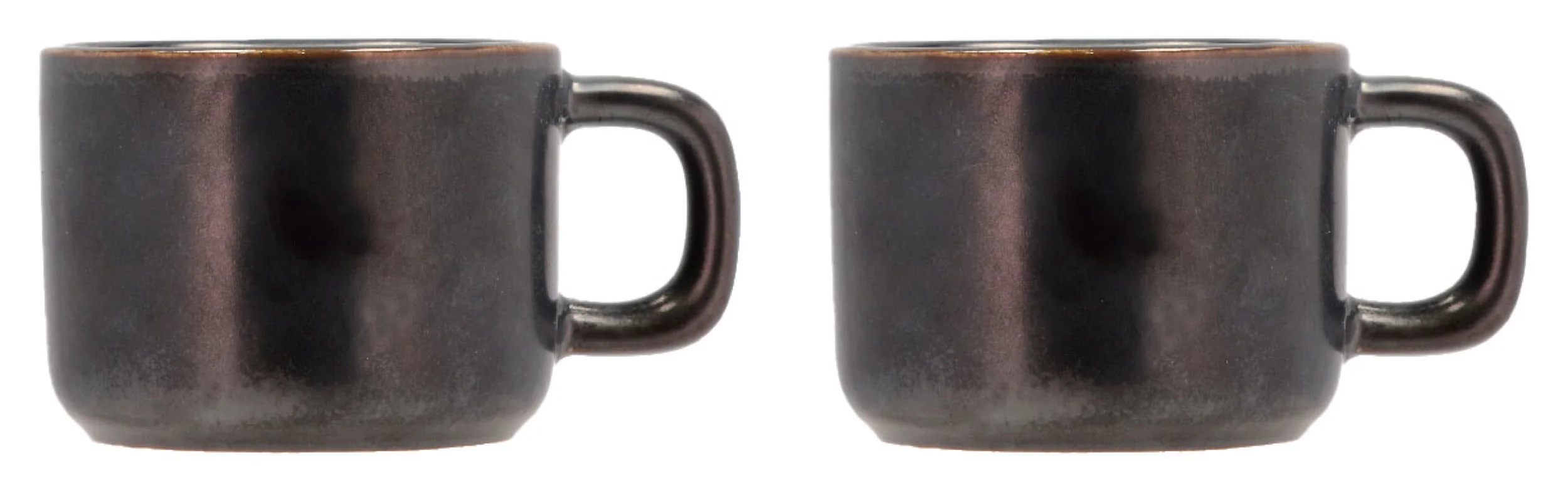 Zestaw 2 kubków do espresso Fjord 100 ml czarne