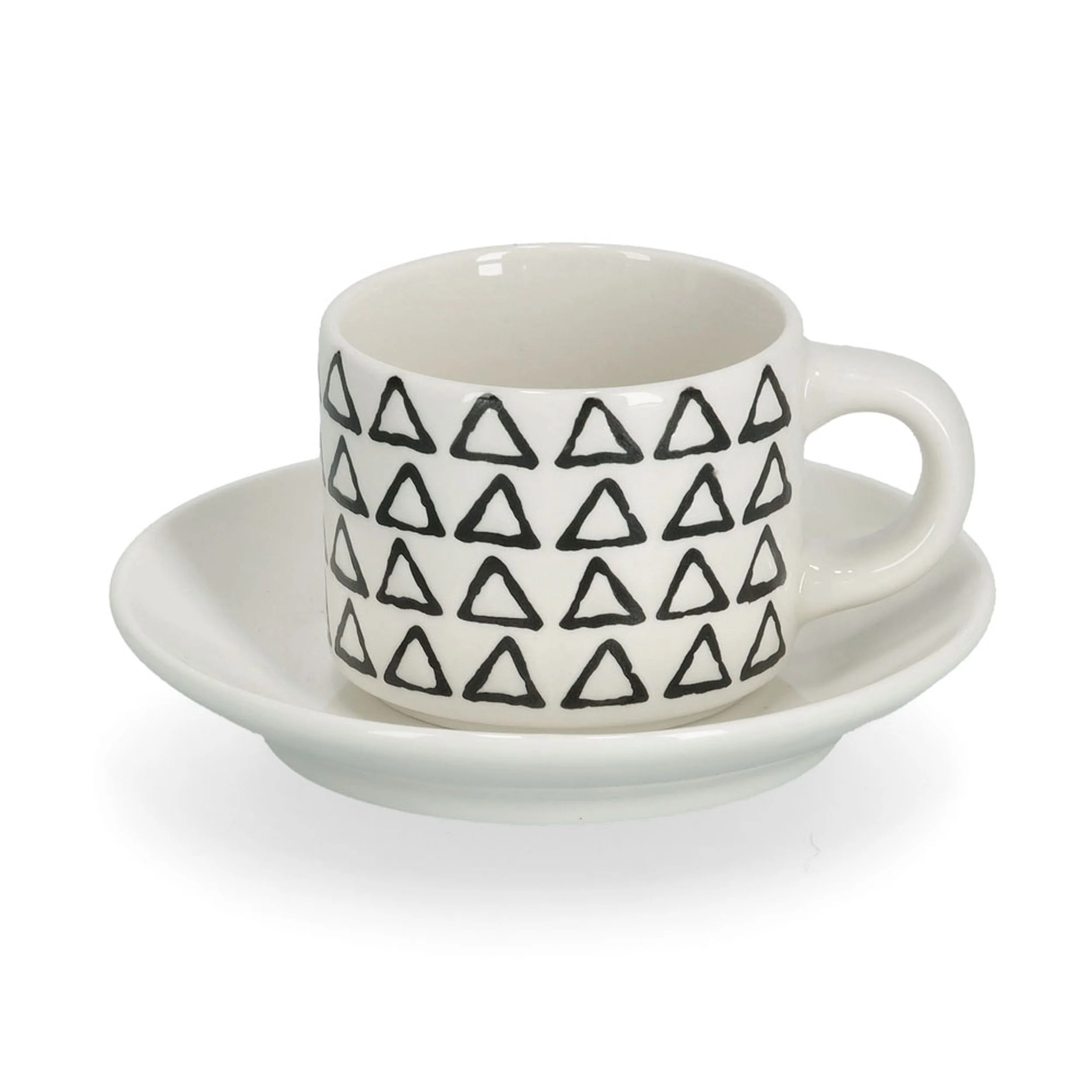 Zestaw 4 filiżanek do espresso Undablo biało-czarne - Image 4