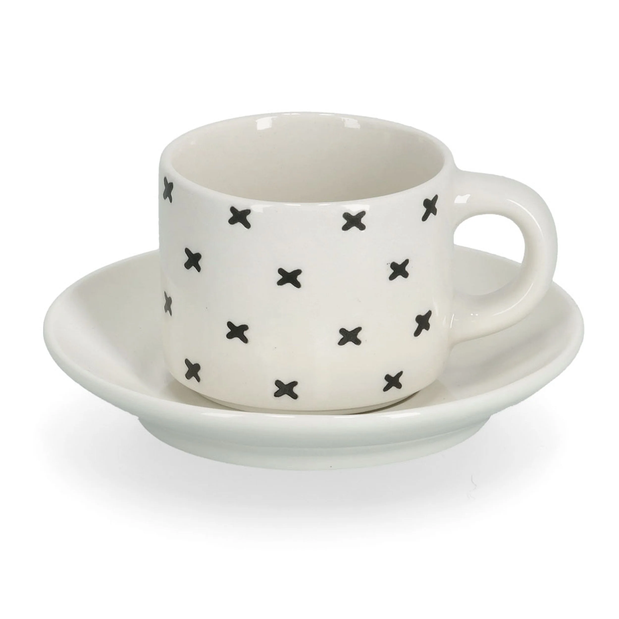 Zestaw 4 filiżanek do espresso Undablo biało-czarne - Image 5