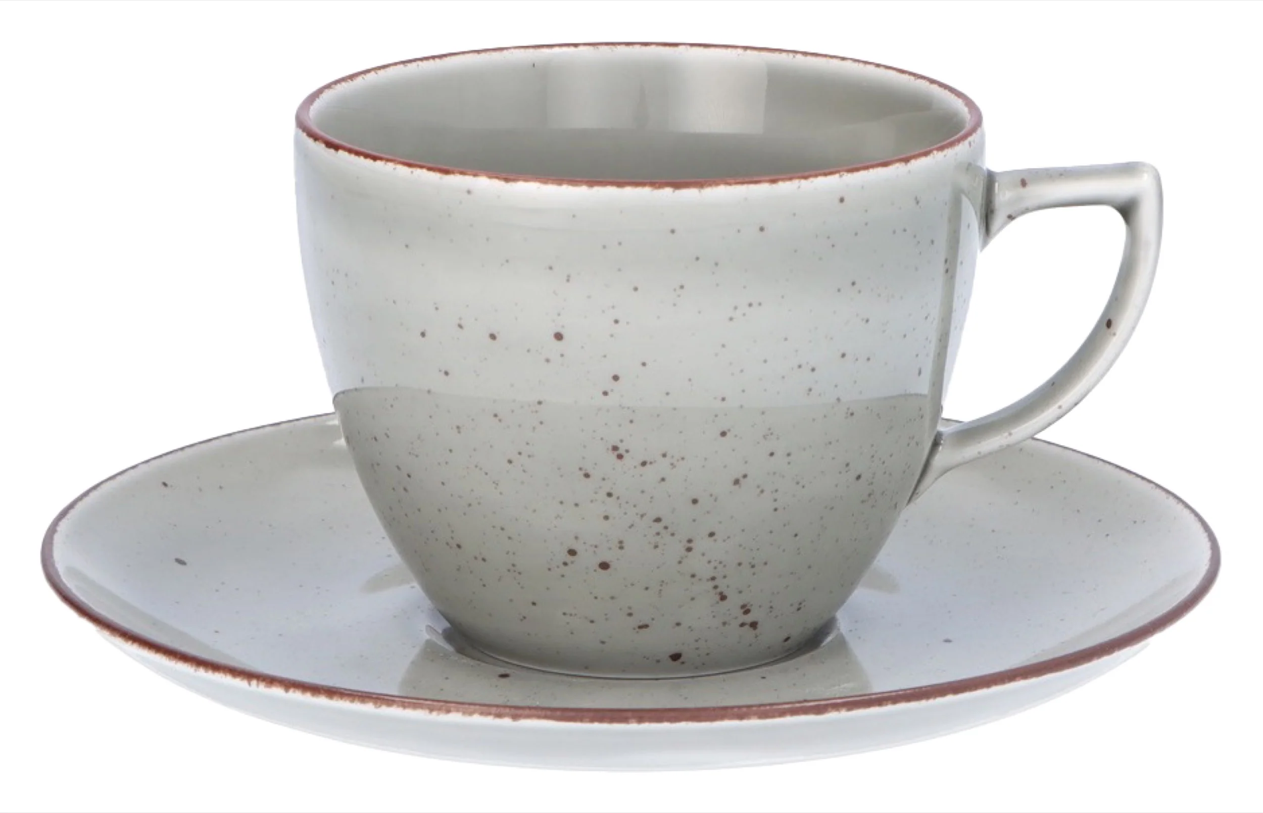 Zestaw 6 filiżanek porcelanowych City szary