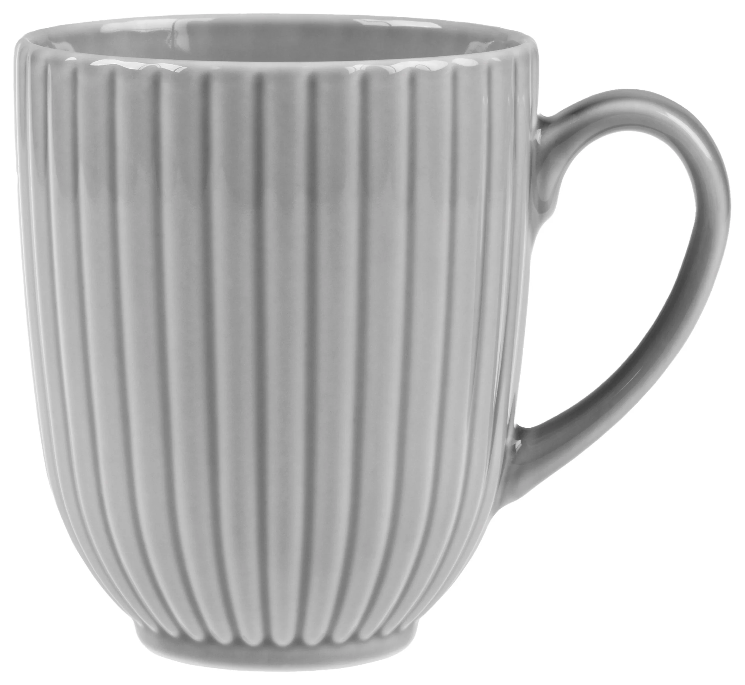 Zestaw 6 kubków porcelanowych Daisy 350 ml szary