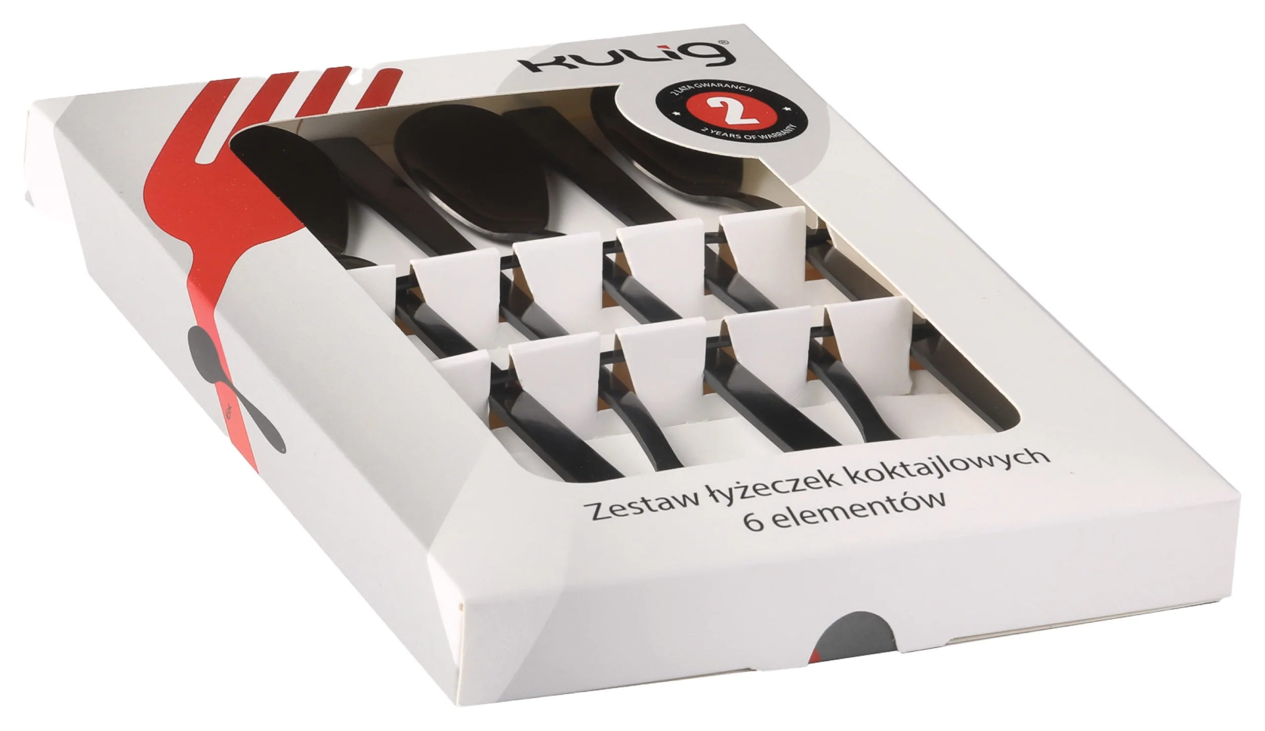 Zestaw 6 łyżeczek koktajlowych Piano czarne - Image 6