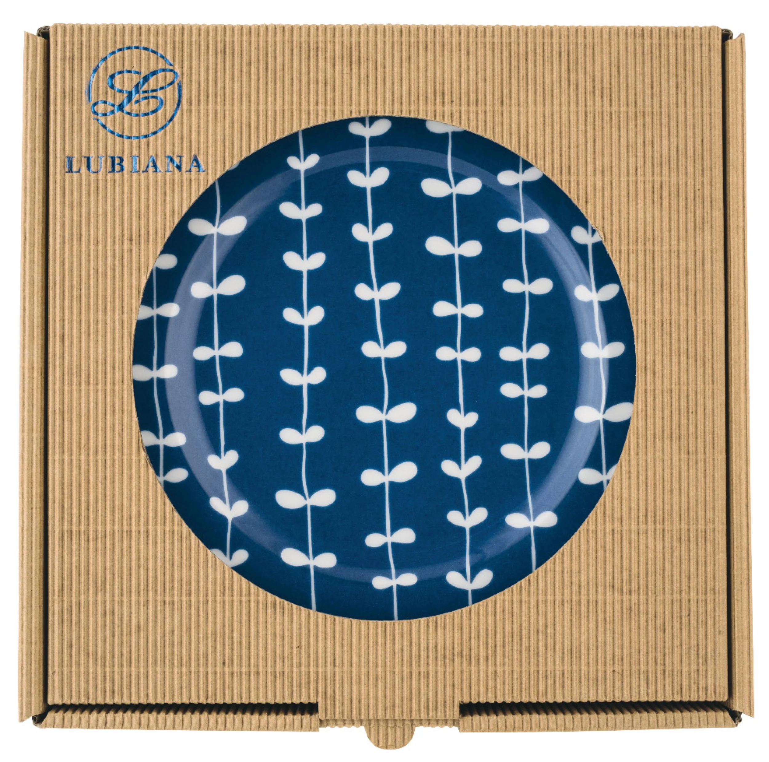 Zestaw 6 talerzy płytkich porcelanowych Scandy Blue 19 cm biało-niebieskie - Image 7