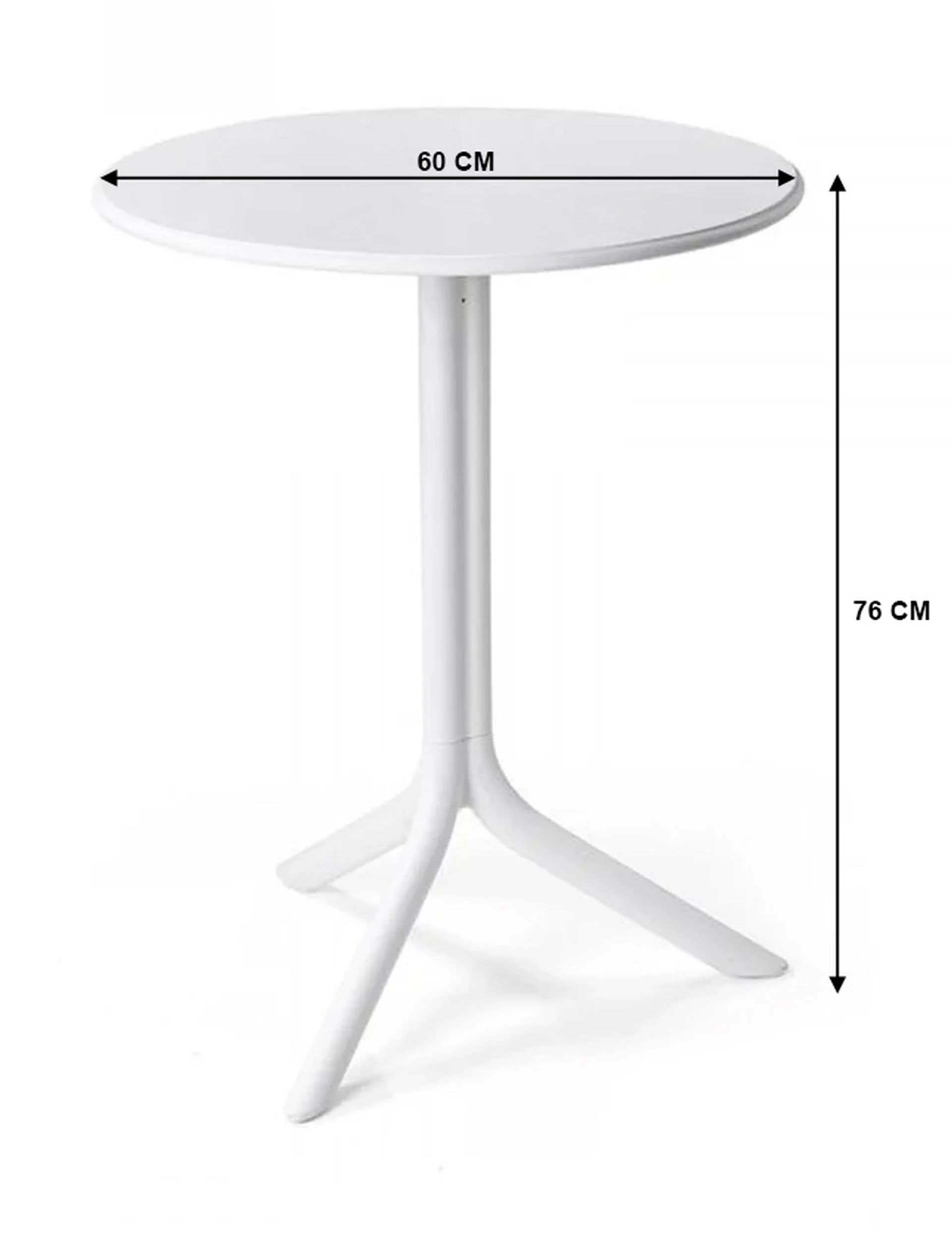 Zestaw balkonowy okrągły stół Spritz 60 cm i 2 krzesła Bora Nardi z certyfikowanego tworzywa antracytowy - Image 6