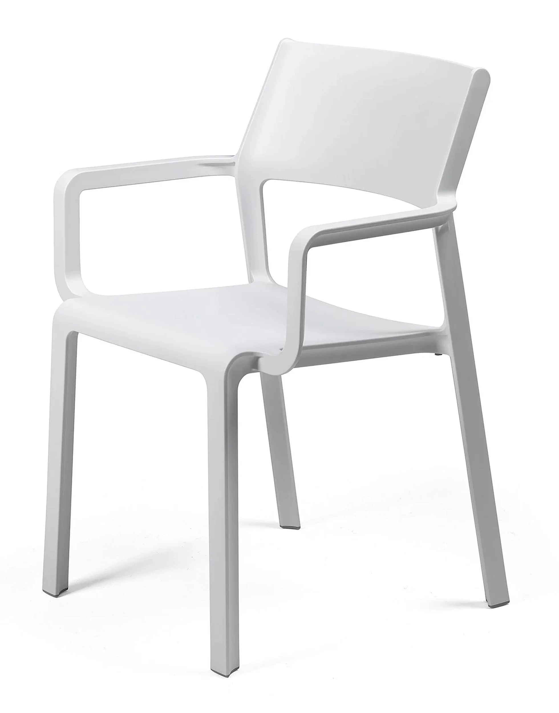 Zestaw balkonowy okrągły stół Spritz 60 cm i 2 krzesła z podłokietnikami Trill Nardi z certyfikowanego tworzywa biały - Image 3