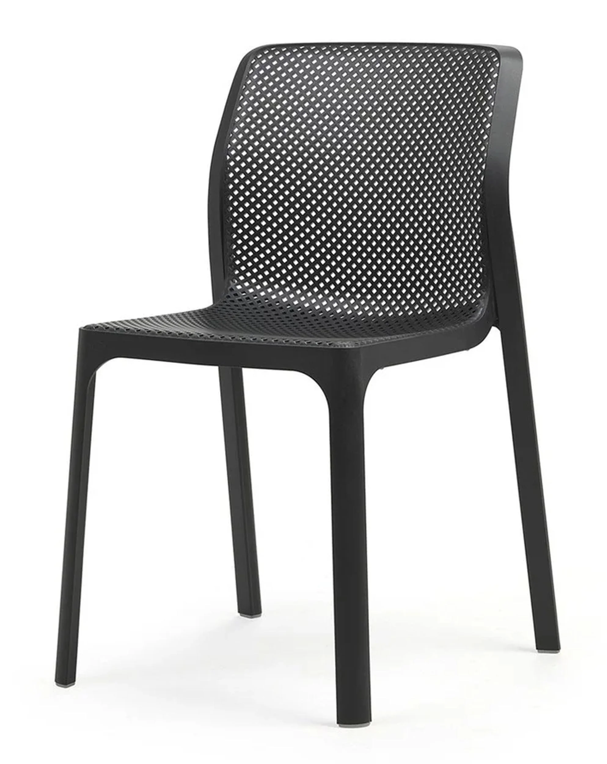 Zestaw balkonowy okrągły stół Step 60 cm i 2 krzesła Bit Nardi z certyfikowanego tworzywa antracytowy - Image 4