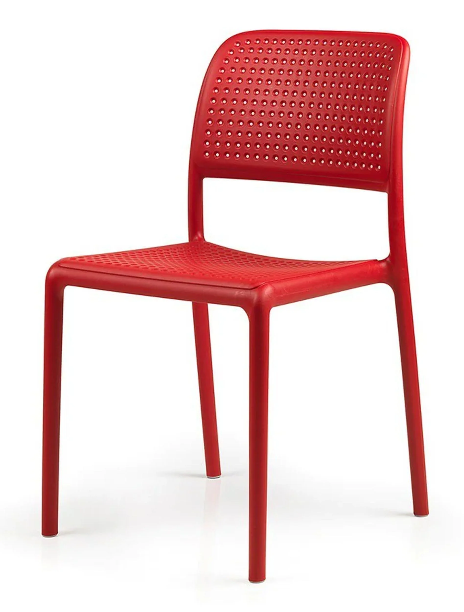 Zestaw balkonowy okrągły stół Step 60 cm i 2 krzesła Bora Nardi z certyfikowanego tworzywa czerwony - Image 4