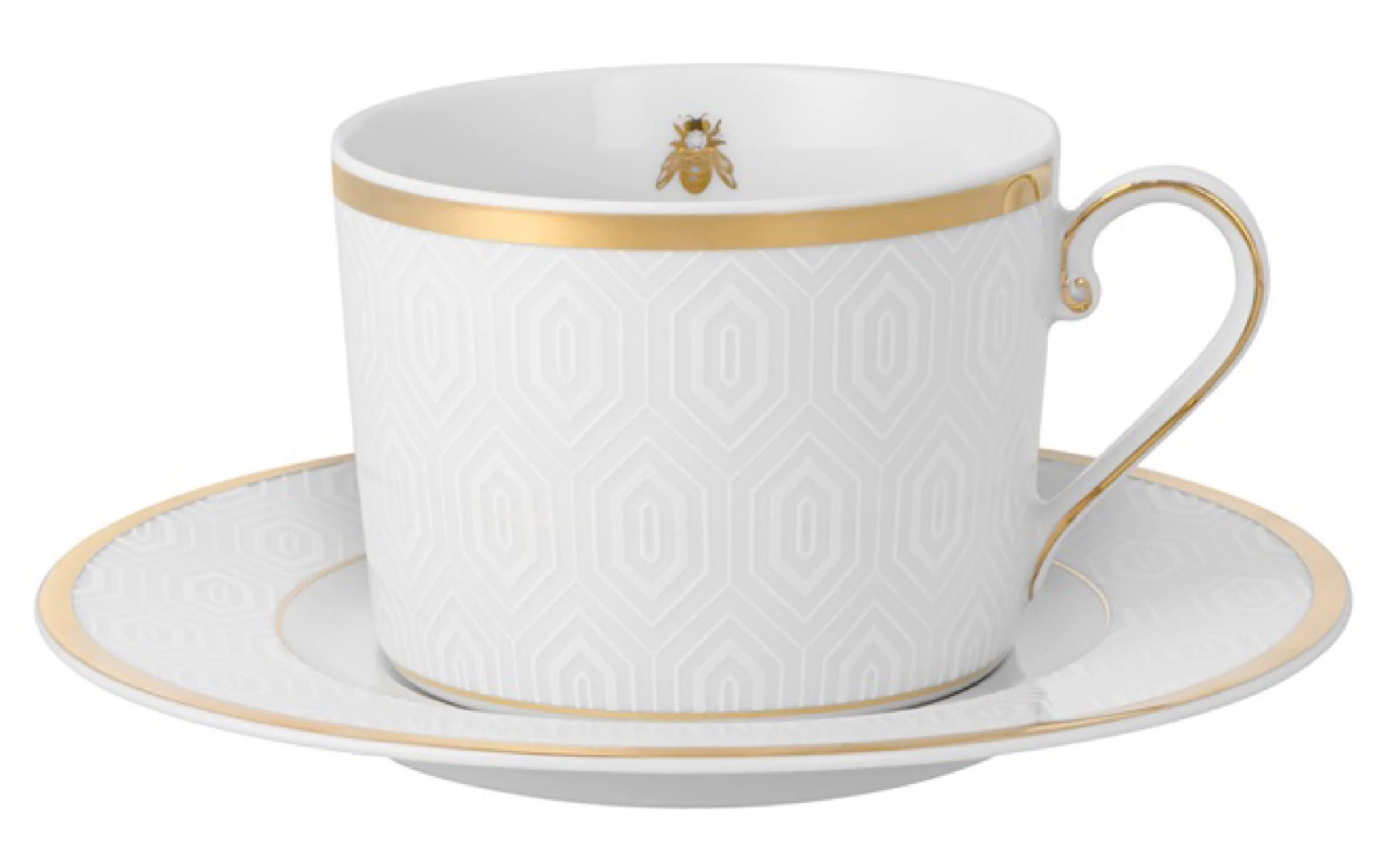 Zestaw do kawy dla 1 os. porcelanowy Jenny biało-złoty - Image 6