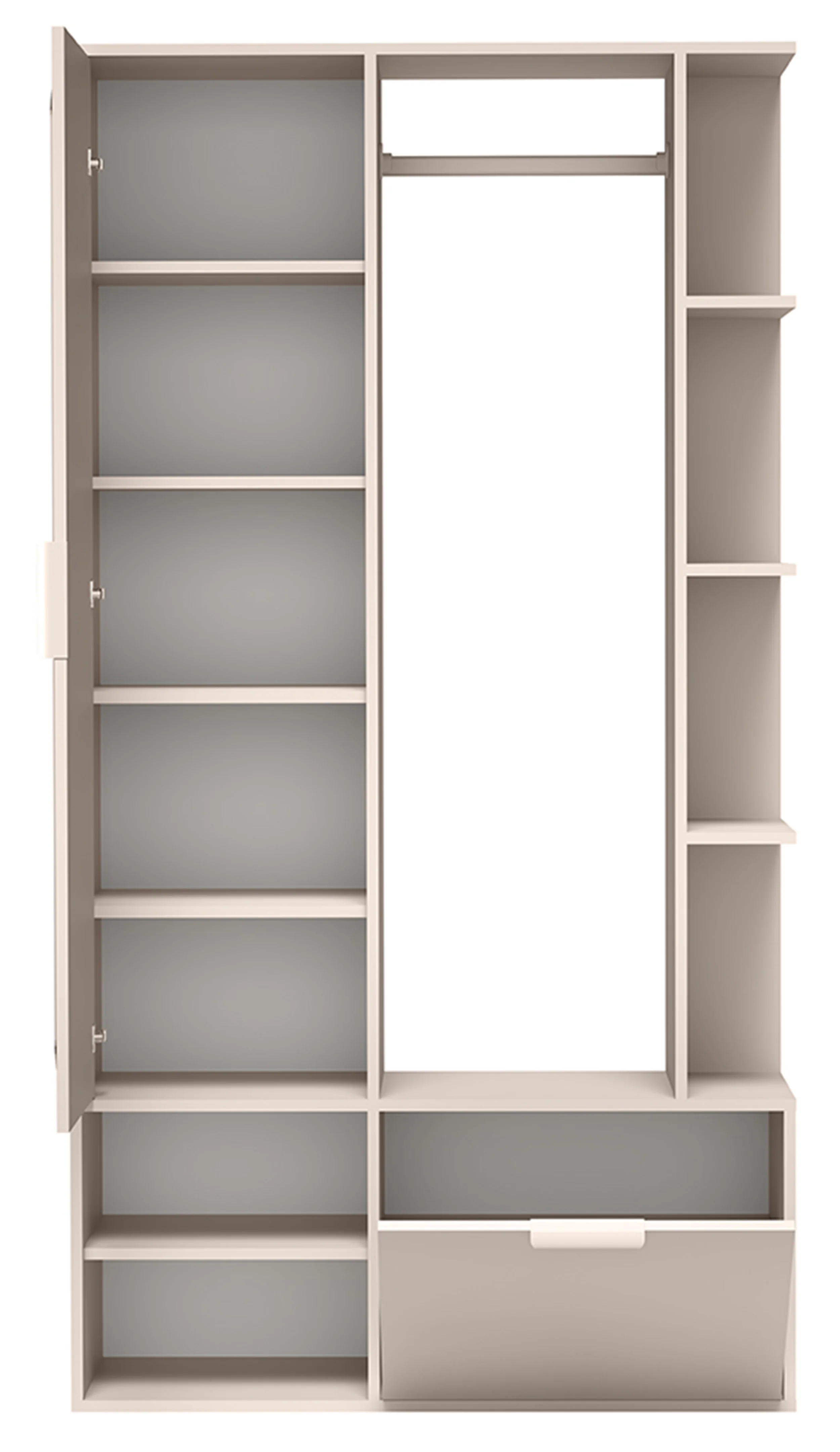 Zestaw do przedpokoju Nala z lustrem i drążkiem 100 cm kaszmir - Image 7