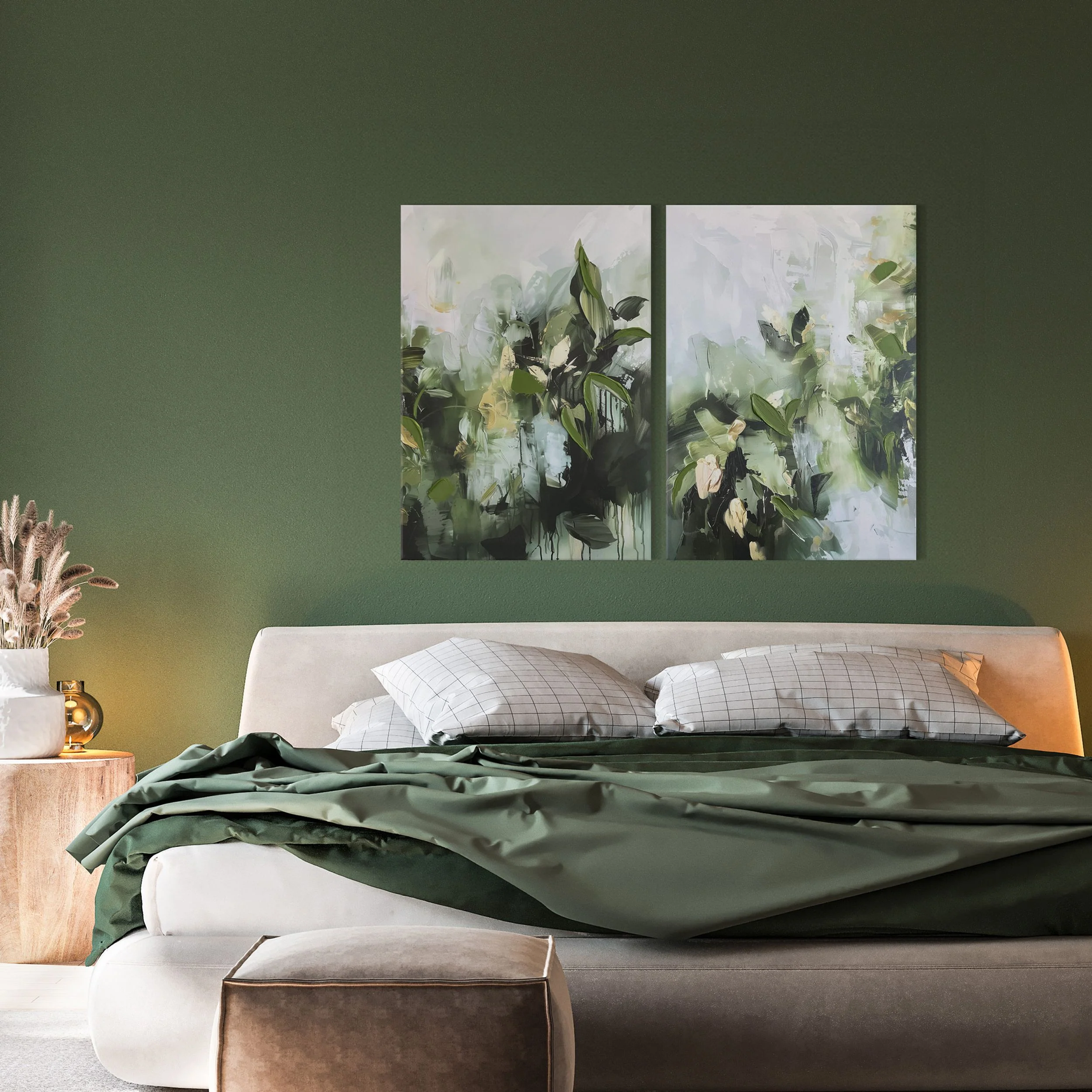 Zestaw 2 obrazów Myrtle 70x50 cm z ręcznie malowanymi elementami - Image 2
