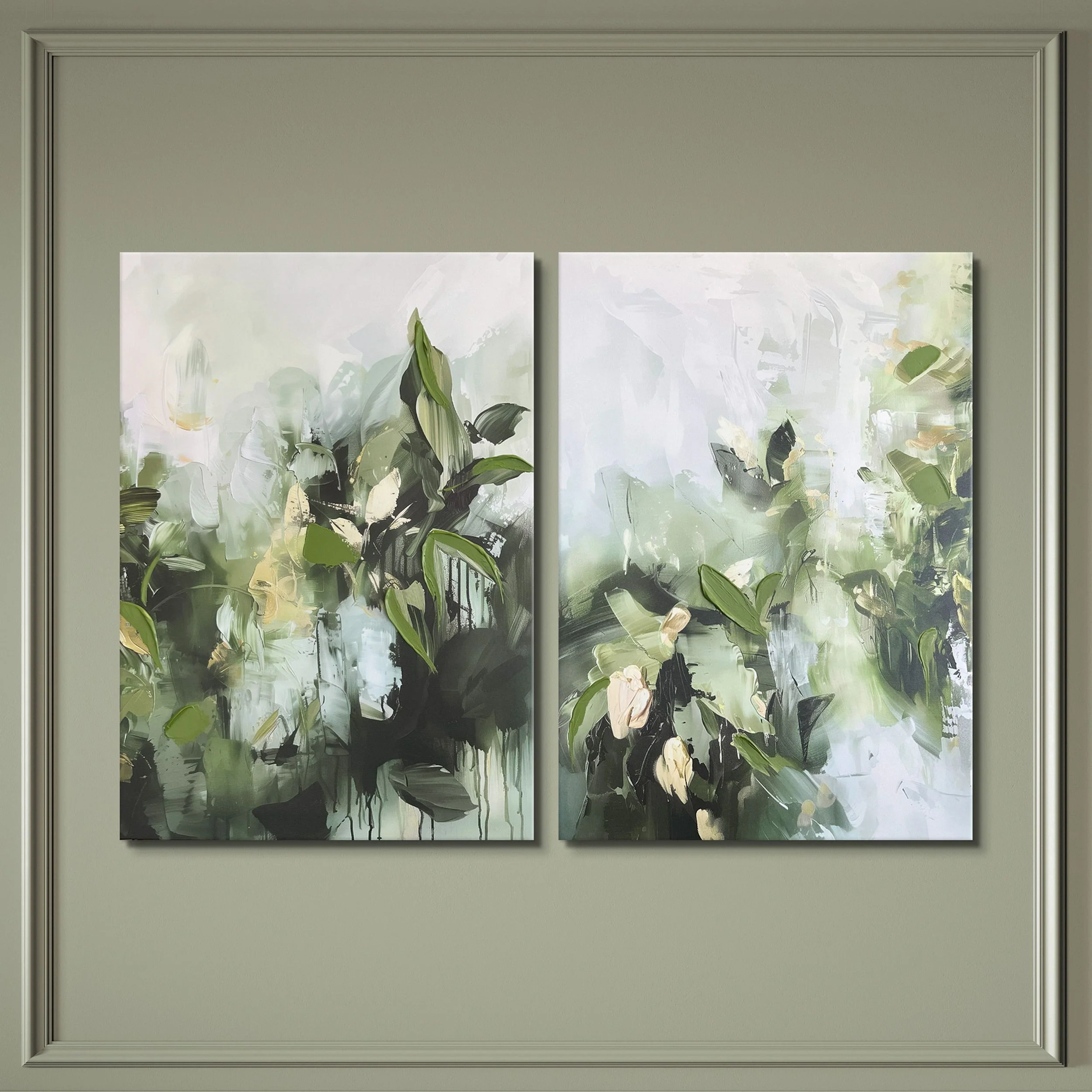Zestaw 2 obrazów Myrtle 70x50 cm z ręcznie malowanymi elementami - Image 4