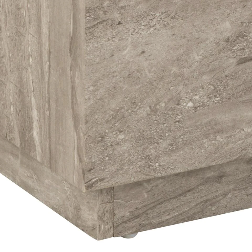 Zestaw dwóch stolików kawowych Glopiana szary marmur 100x60 cm i 44x44 cm - Image 4