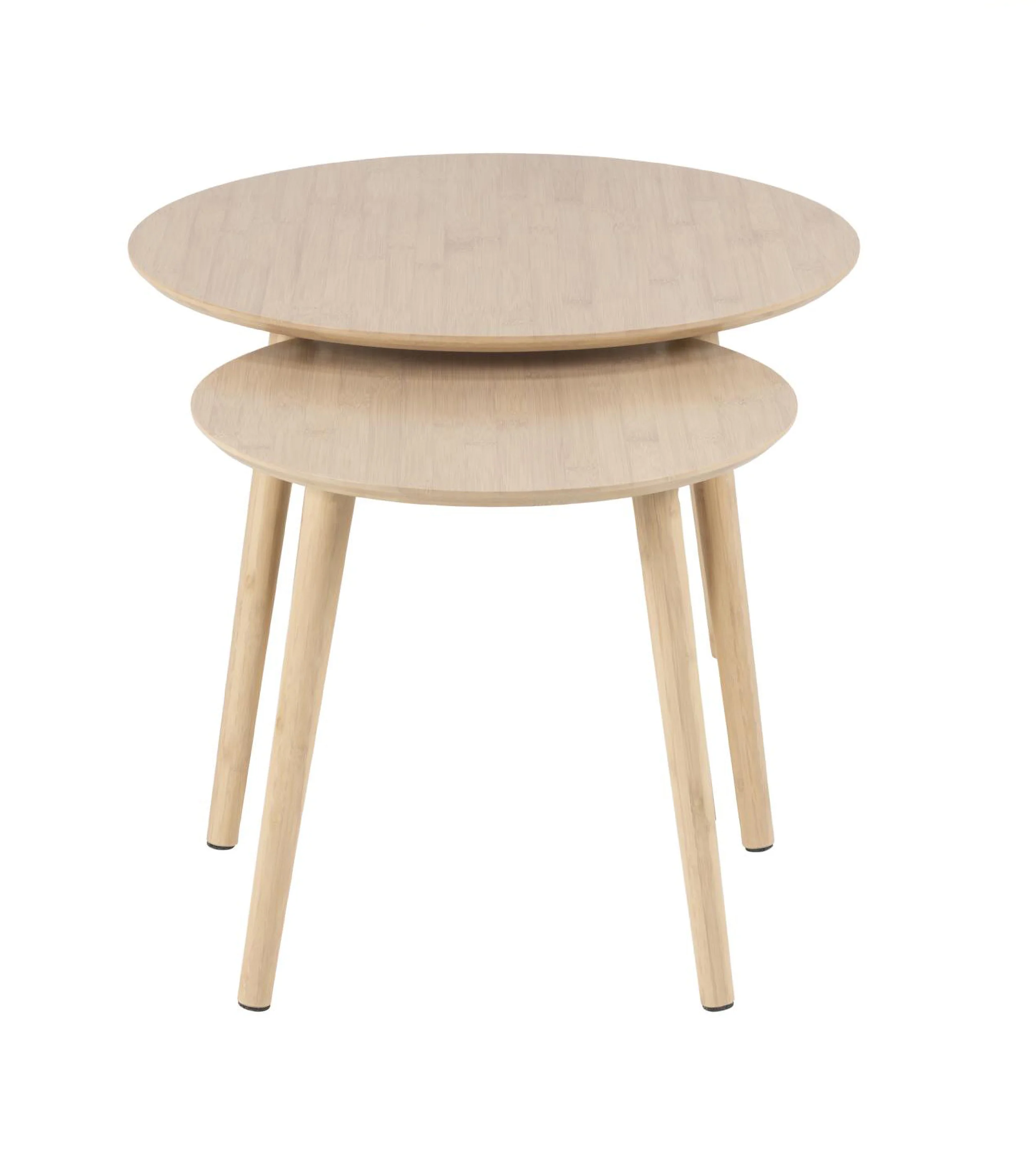 Zestaw dwóch stolików kawowych Hoppler lakierowany bambus 60 i 45 cm - Image 4
