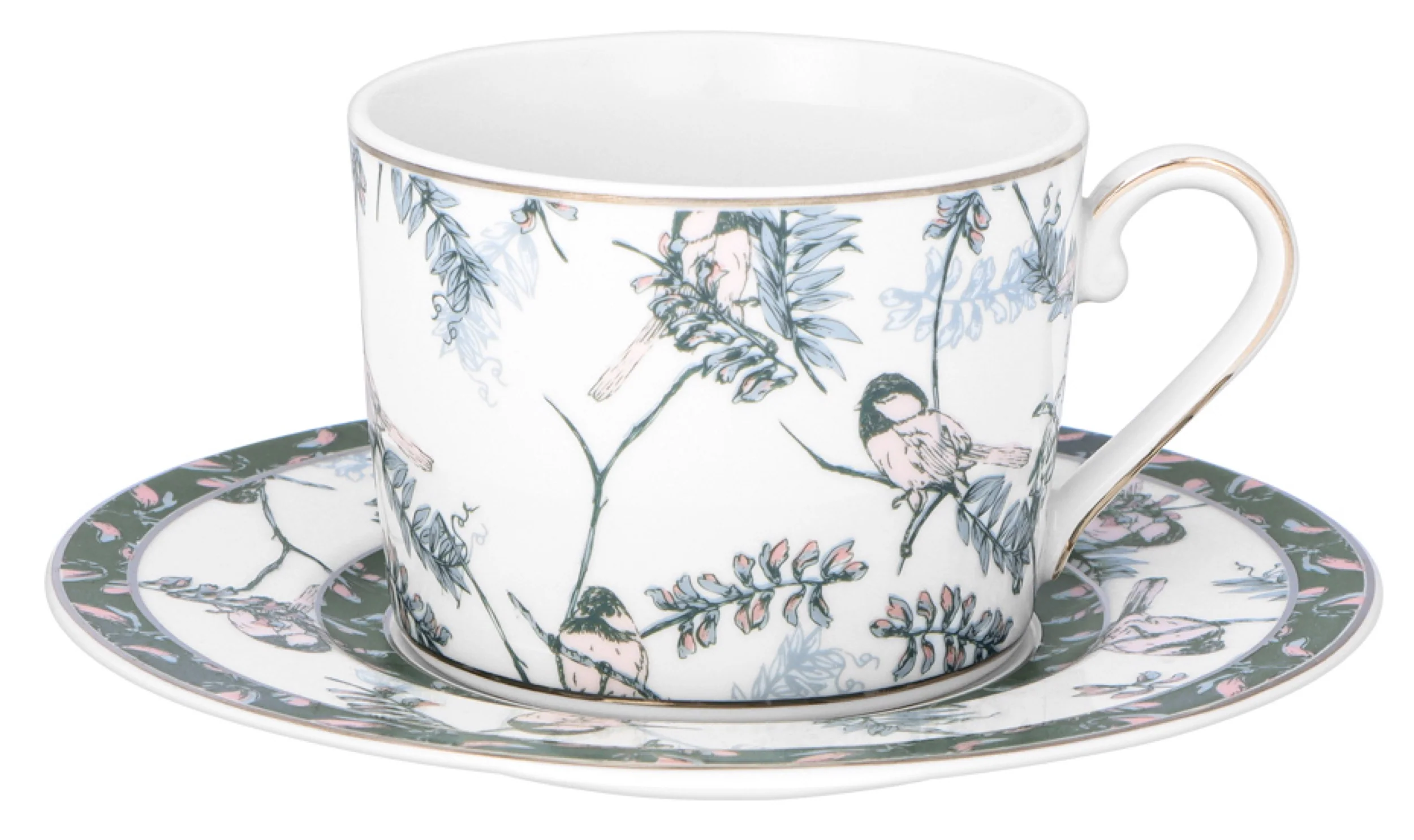 Zestaw filiżanek dla 4 os. porcelanowy Jenny 250 ml wielokolorowy - Image 3