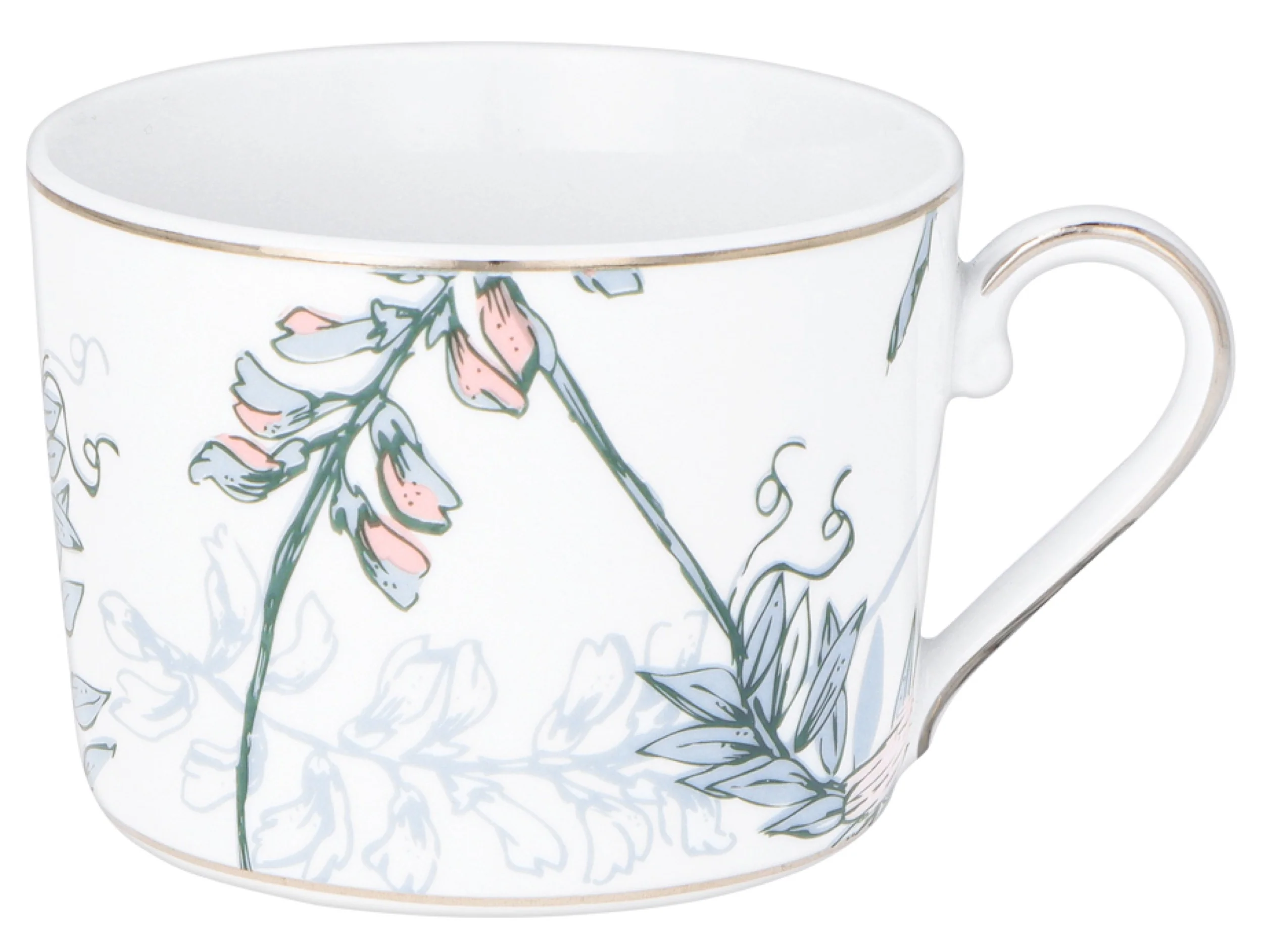 Zestaw filiżanek dla 4 os. porcelanowy Jenny 250 ml wielokolorowy - Image 6
