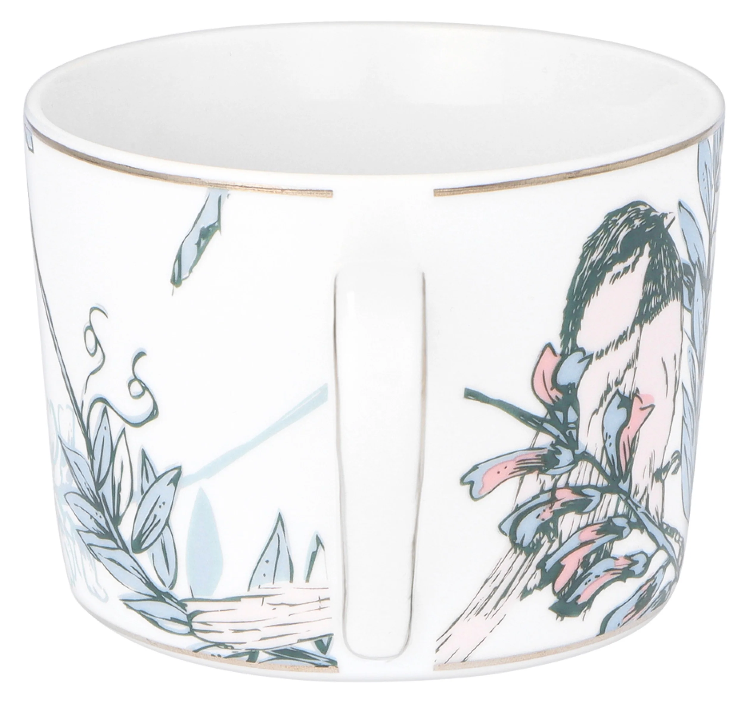 Zestaw filiżanek dla 4 os. porcelanowy Jenny 250 ml wielokolorowy - Image 7
