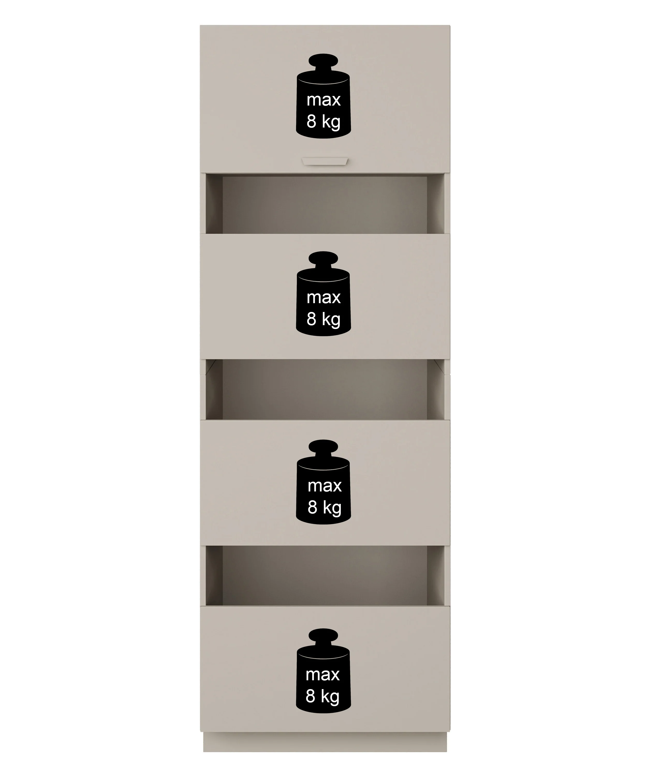Zestaw mebli łazienkowych Holv z dwukomorową szafką nad pralkę 135 cm kaszmir - Image 13