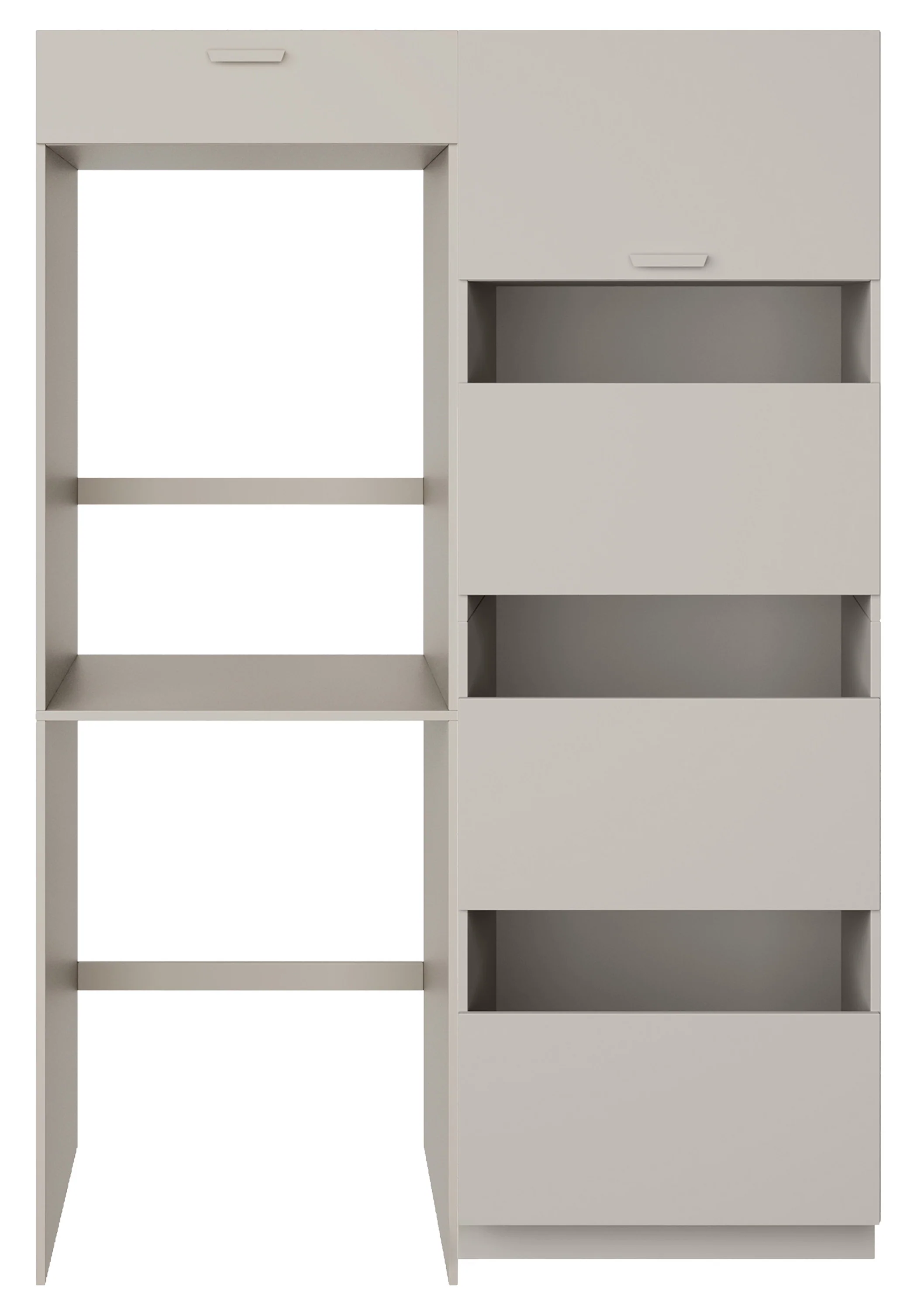 Zestaw mebli łazienkowych Holv z dwukomorową szafką nad pralkę 135 cm kaszmir - Image 7