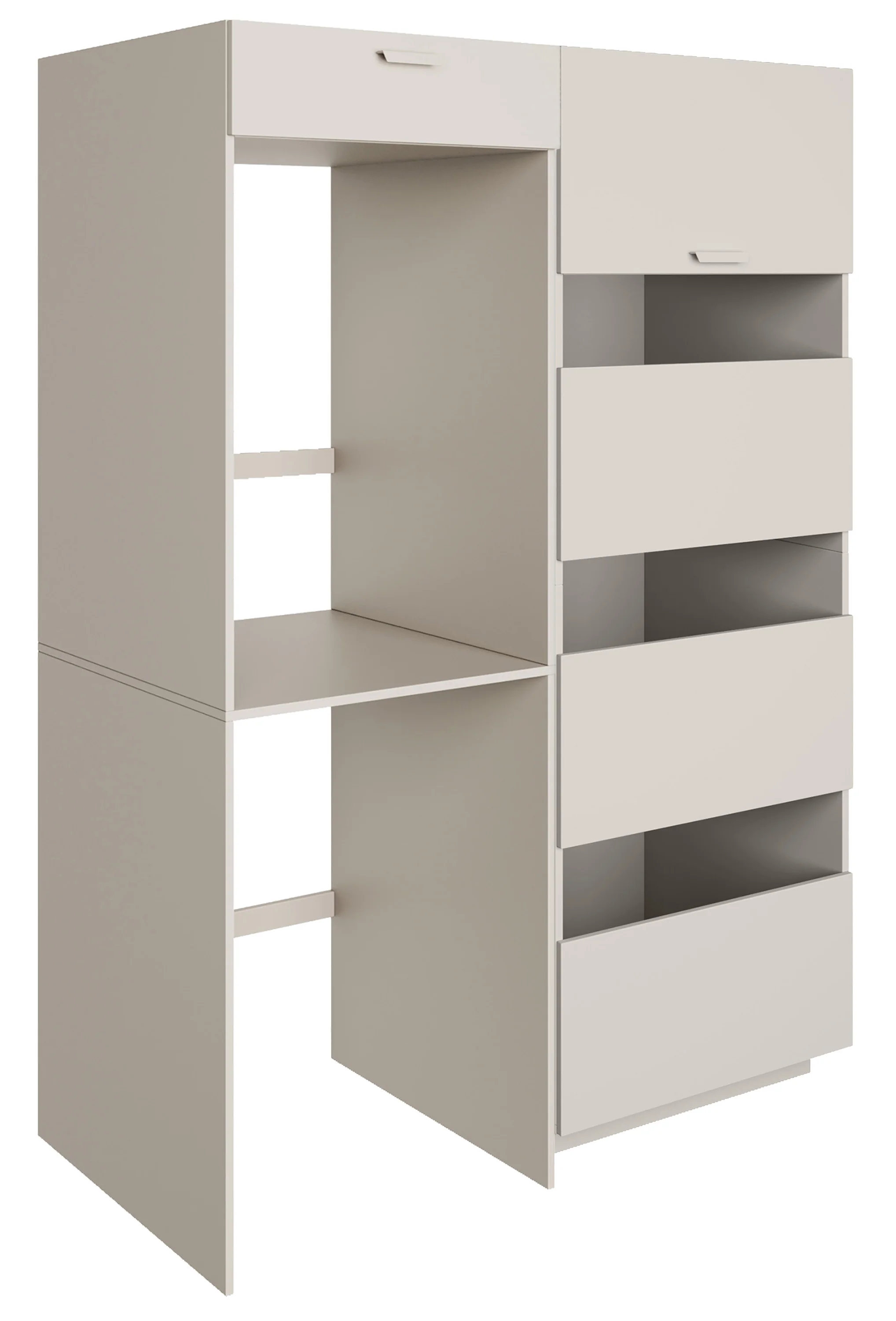 Zestaw mebli łazienkowych Holv z dwukomorową szafką nad pralkę 135 cm kaszmir - Image 8