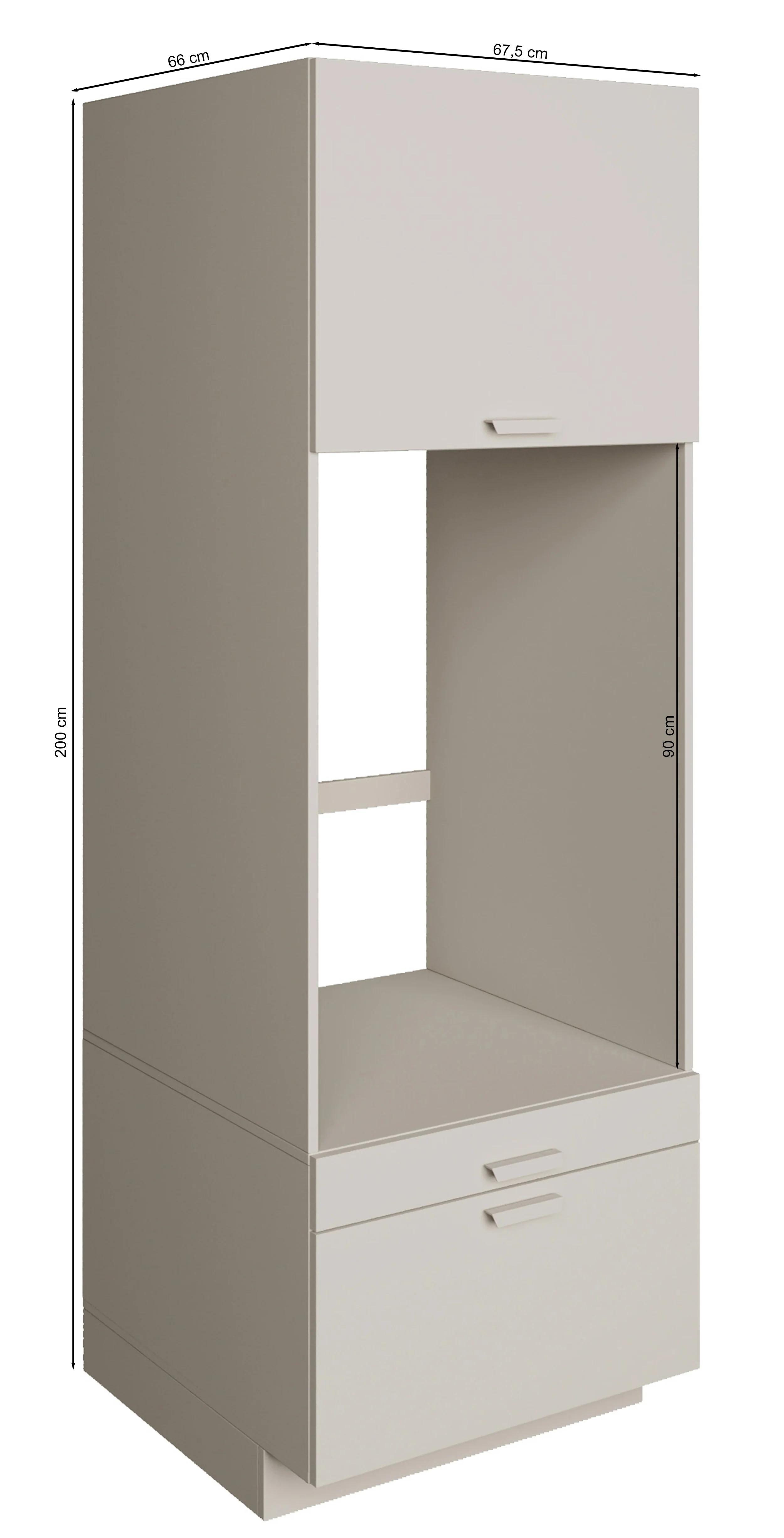 Zestaw mebli łazienkowych Holv z jednokomorową szafką na pralkę 135 cm kaszmir - Image 11