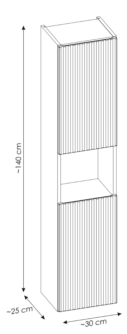 Zestaw mebli łazienkowych Novia z umywalką i słupkiem 115 cm beżowy/biały - Image 19