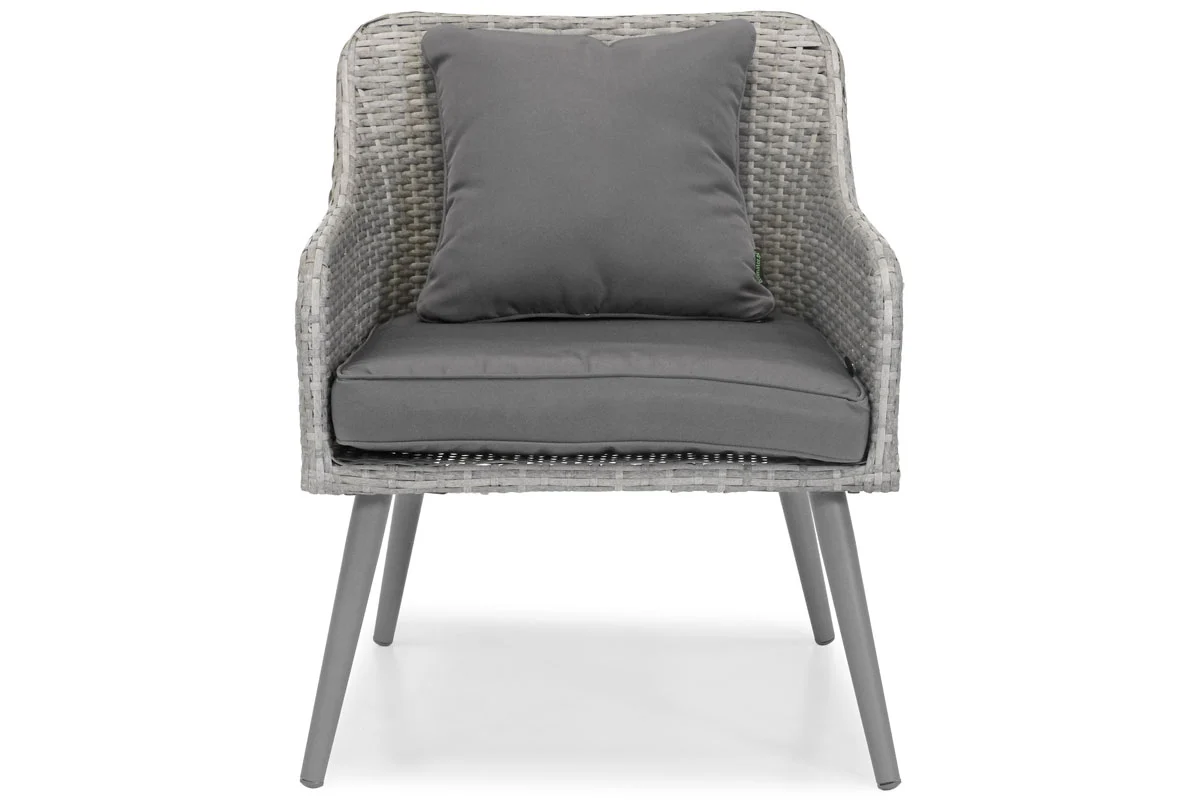 Zestaw ogrodowy Habati 4-osobowy sofa dwa krzesła oraz stolik z technorattanu szary/grafitowy - Image 11