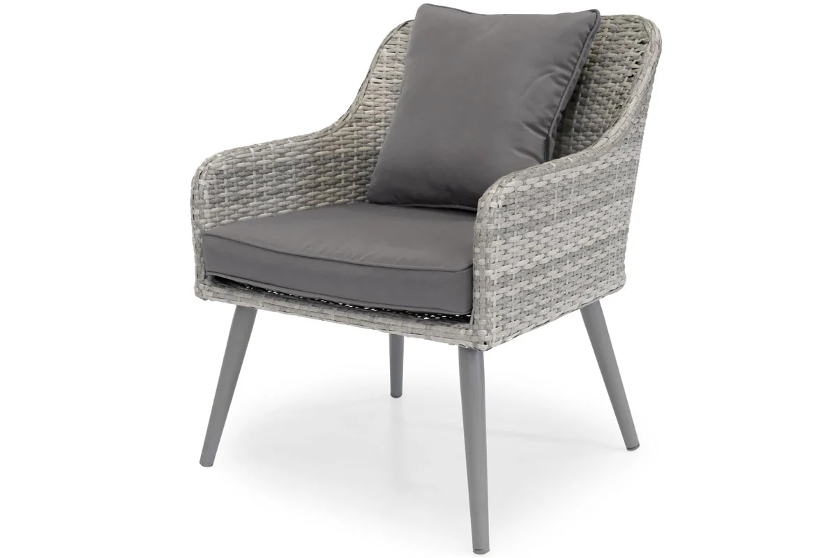 Zestaw ogrodowy Habati 4-osobowy sofa dwa krzesła oraz stolik z technorattanu szary/grafitowy - Image 5