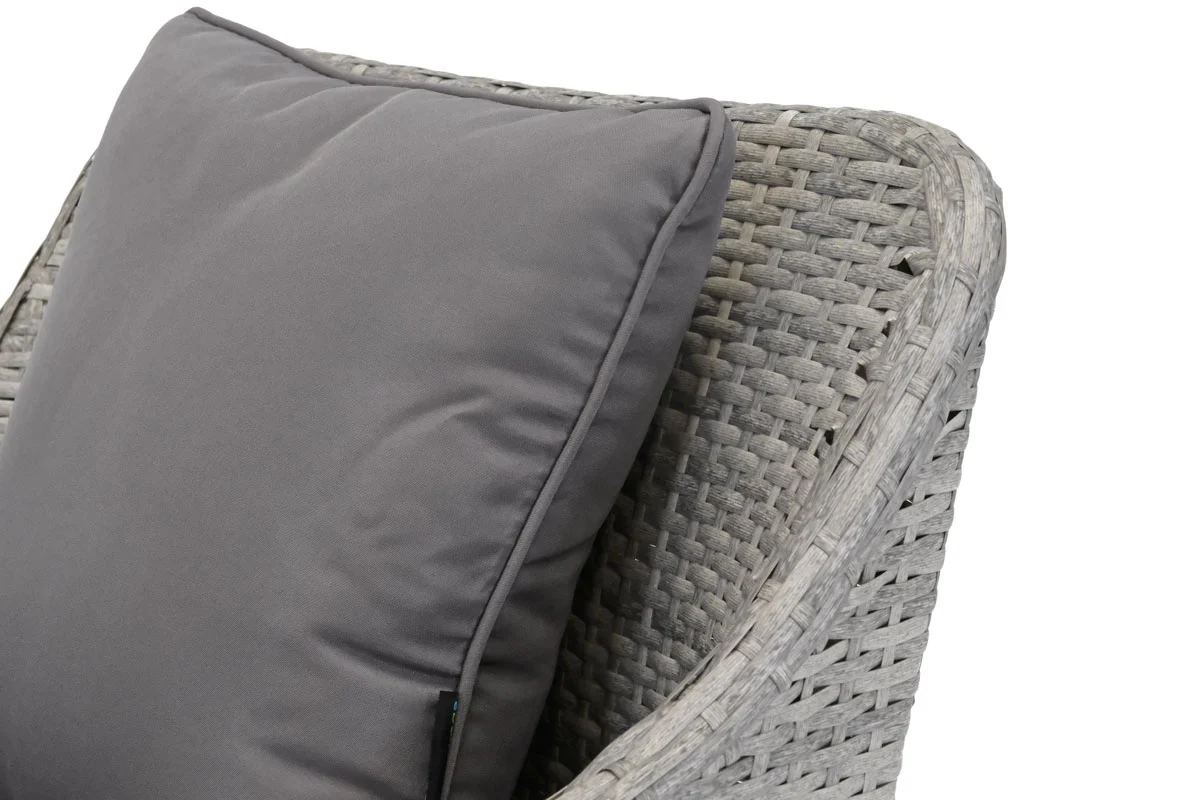 Zestaw ogrodowy Habati 4-osobowy sofa dwa krzesła oraz stolik z technorattanu szary/grafitowy - Image 6