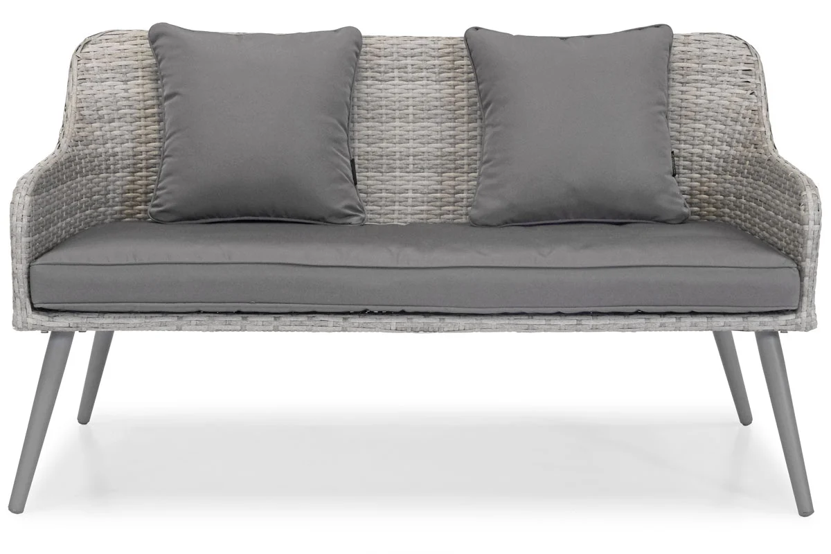 Zestaw ogrodowy Habati 4-osobowy sofa dwa krzesła oraz stolik z technorattanu szary/grafitowy - Image 8