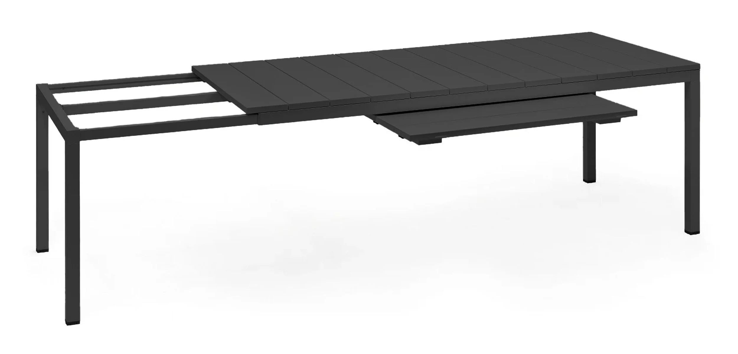 Zestaw ogrodowy rozkładany stół Rio 210-280x100 cm i 10 krzeseł Net Nardi z certyfikowanego tworzywa antracytowy - Image 6