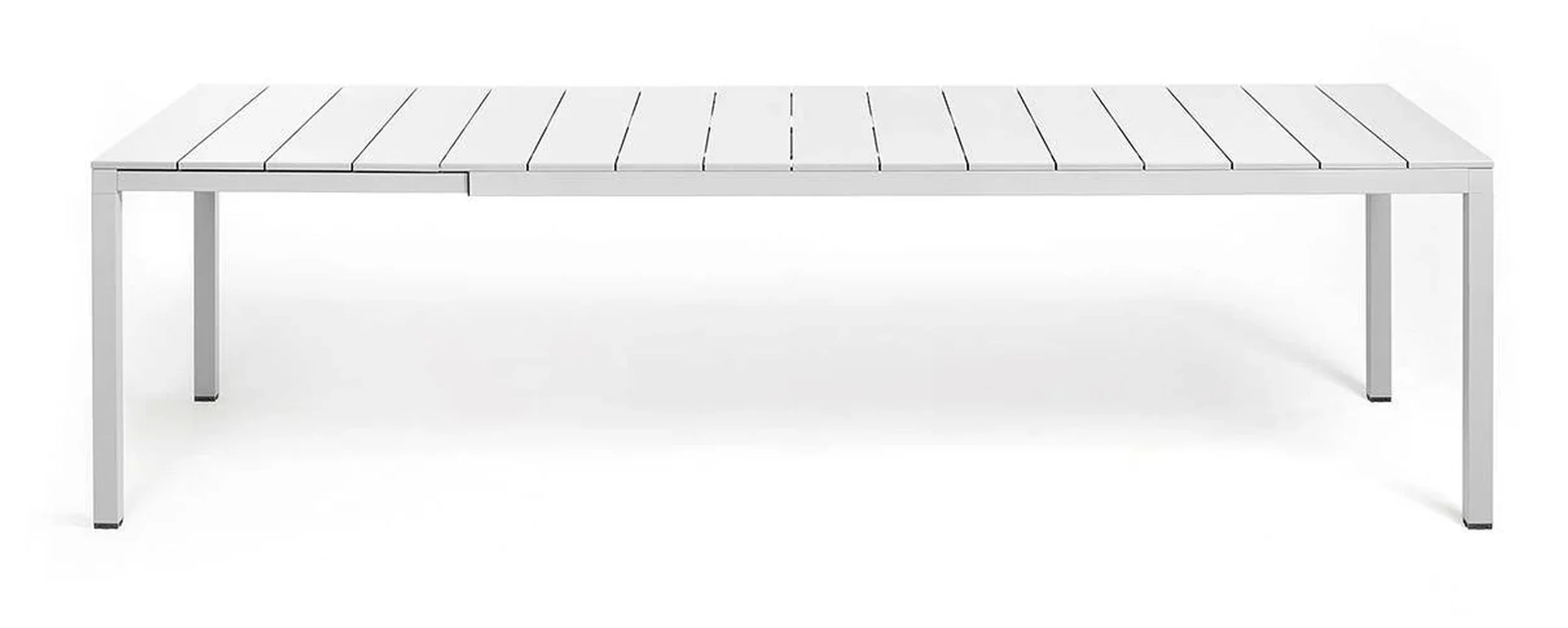 Zestaw ogrodowy rozkładany stół Rio 210-280x100 cm i 8 krzeseł Net Nardi z certyfikowanego tworzywa biały - Image 4