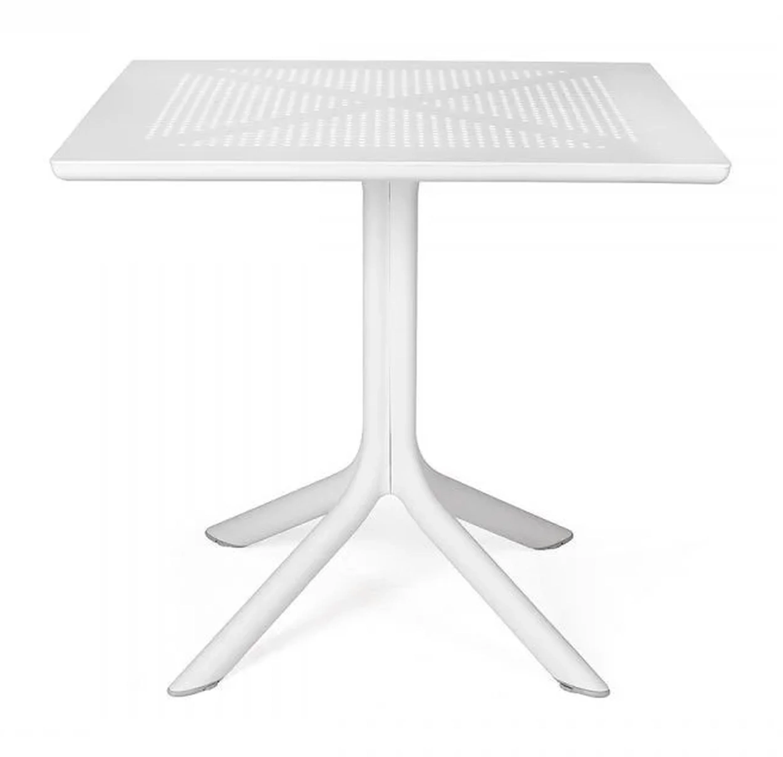 Zestaw ogrodowy stół kwadratowy Clip 70 cm i 4 krzesła Net Nardi z certyfikowanego tworzywa biały - Image 5