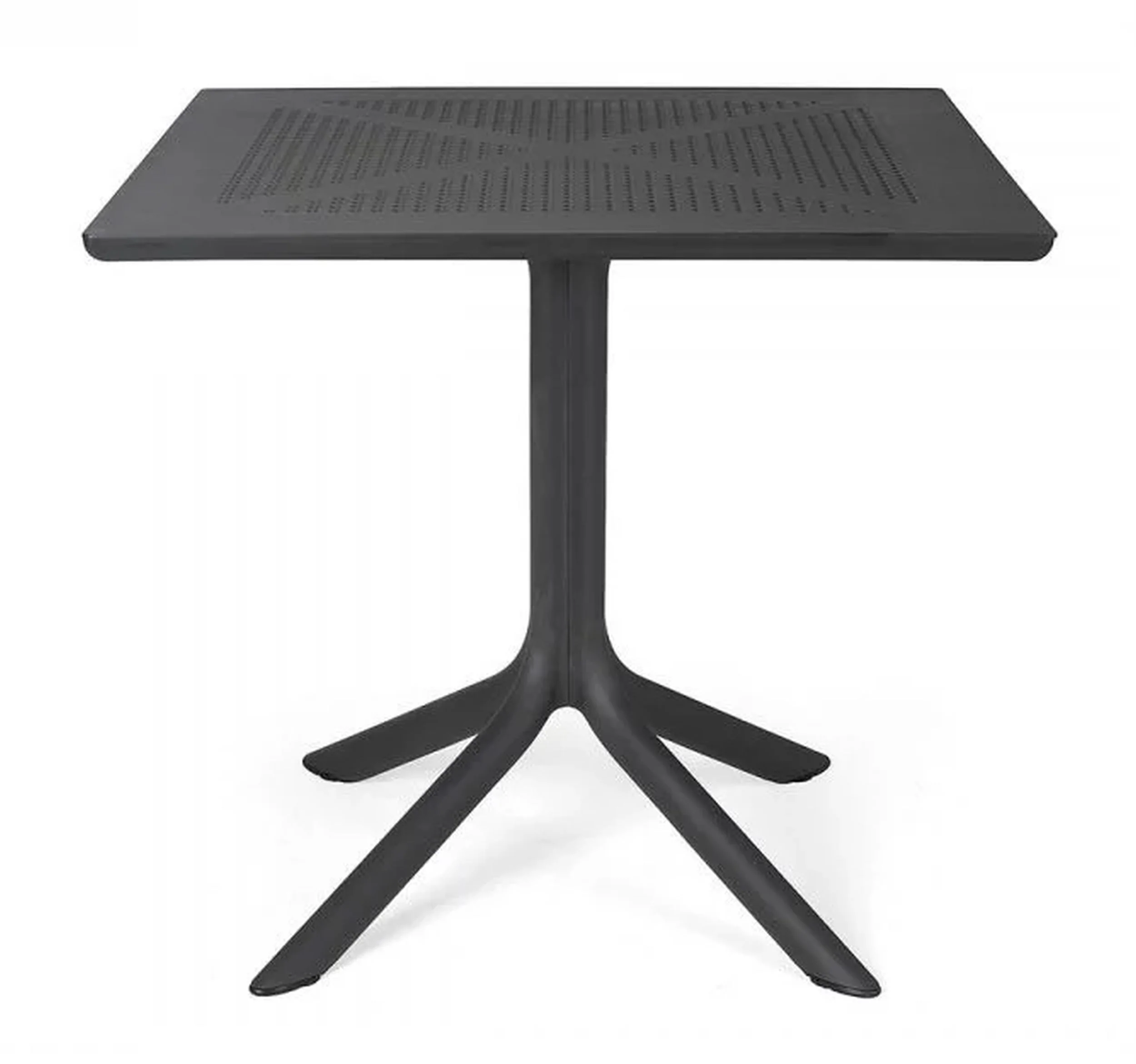 Zestaw ogrodowy stół kwadratowy Clip 80 cm i 4 krzesła Net Nardi z certyfikowanego tworzywa antracytowy - Image 4