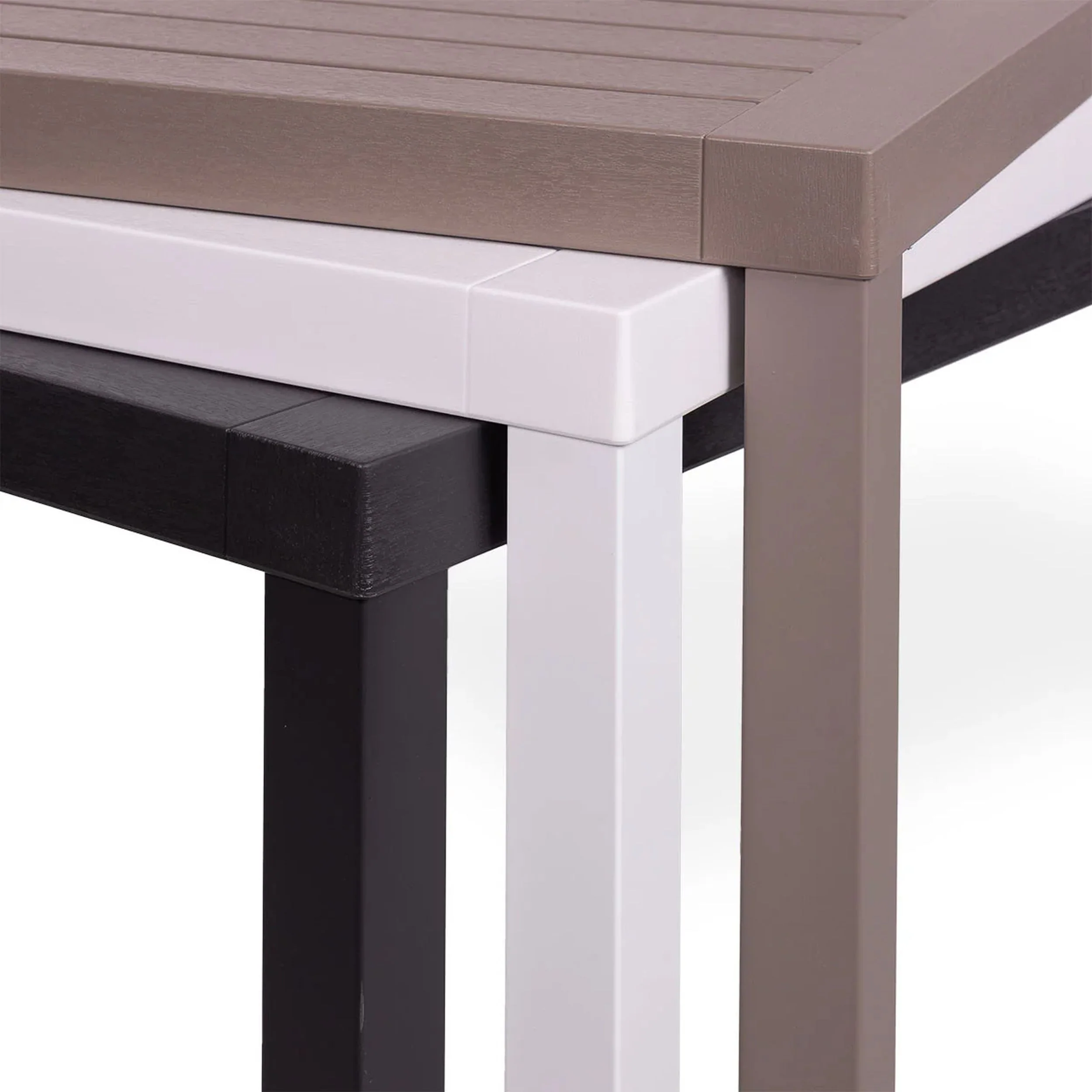 Zestaw ogrodowy stół kwadratowy Cube 70 cm i 4 krzesła z podłokietnikami Trill Nardi z certyfikowanego tworzywa antracytowy - Image 2