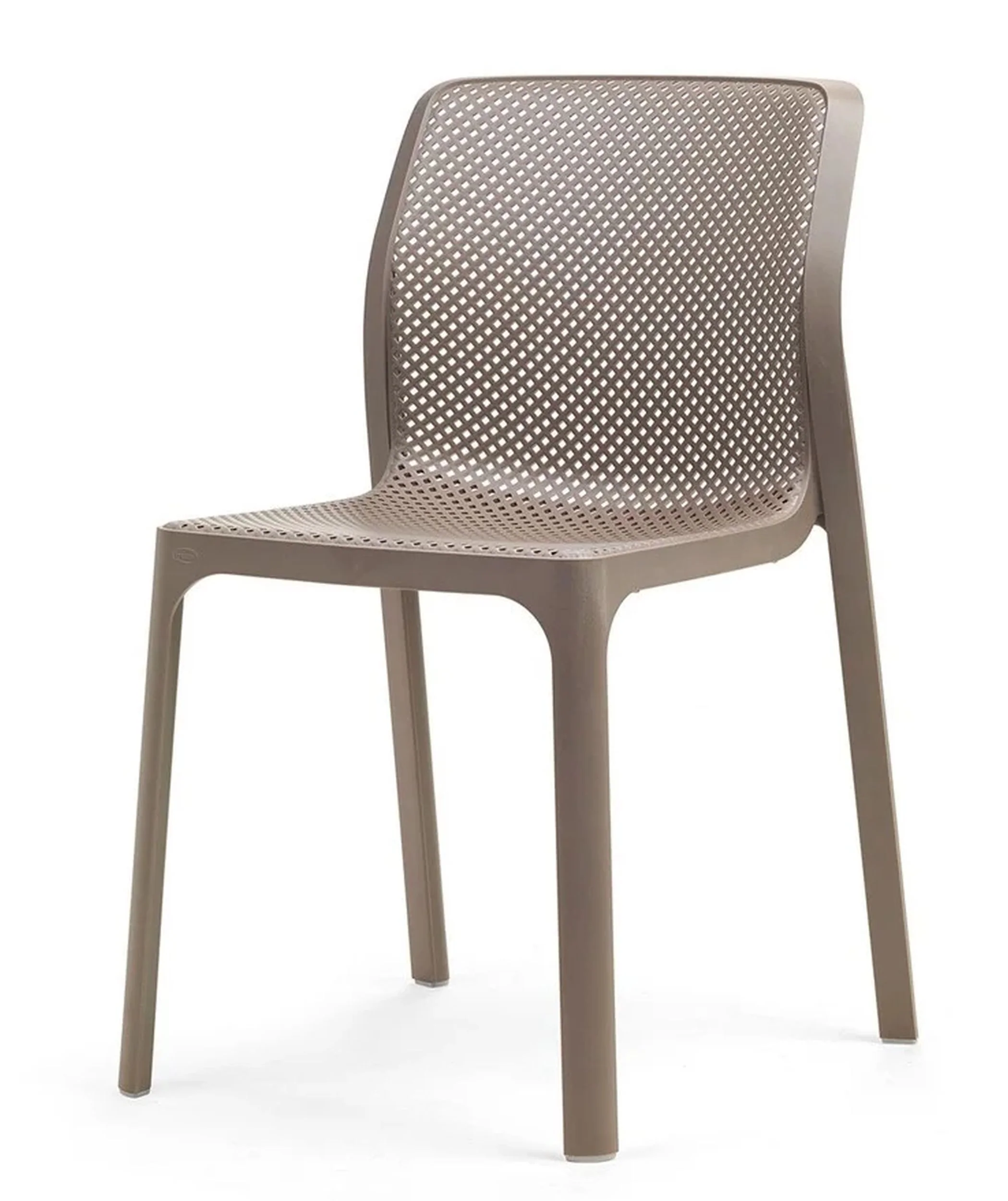 Zestaw ogrodowy stół kwadratowy Cube 80 cm i 4 krzesła Bit Nardi z certyfikowanego tworzywa brązowy - Image 2