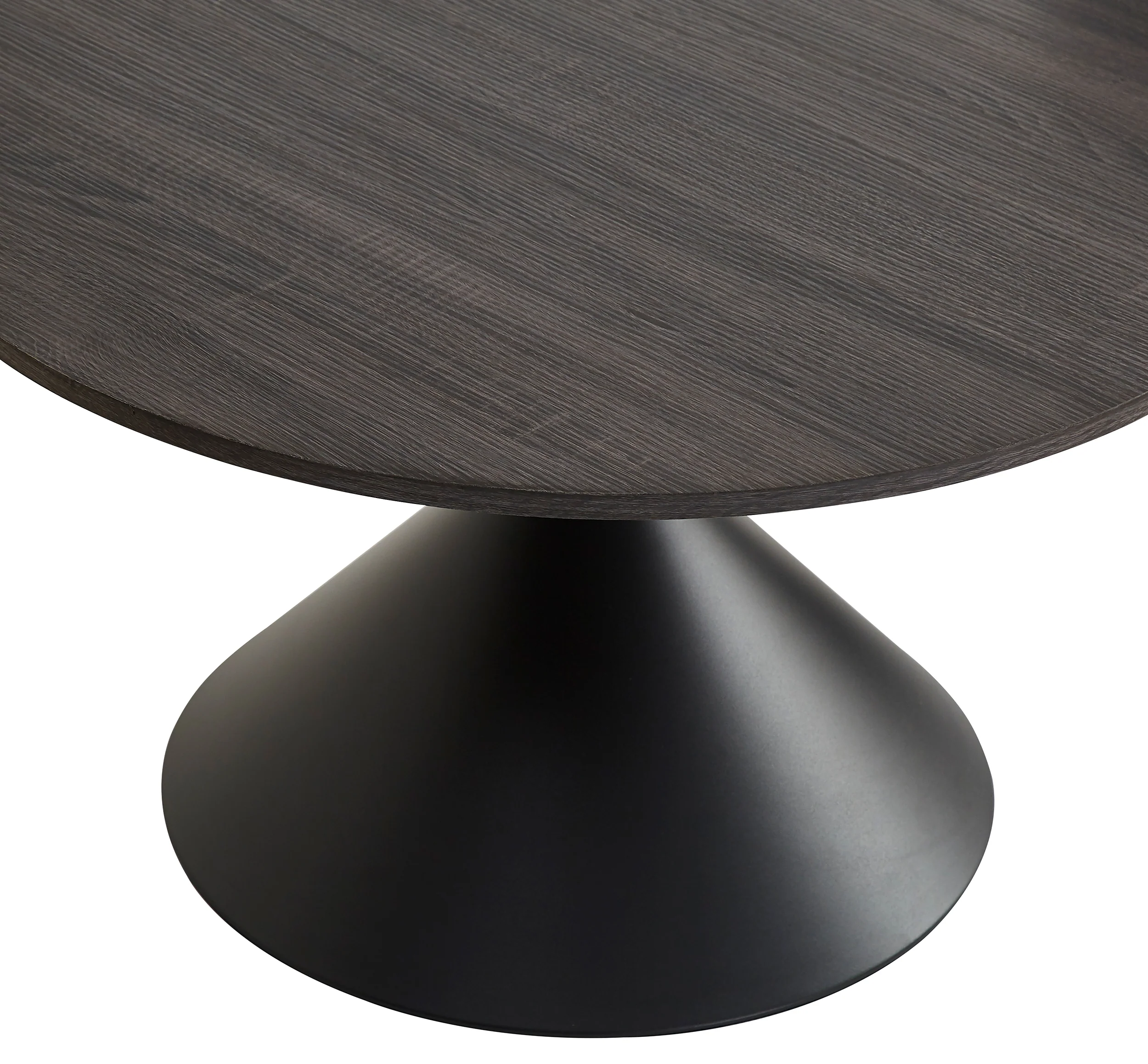 Zestaw stolików kawowych Adrize okrągłe 50 i 70 cm fornir czarny z metalową podstawą - Image 8