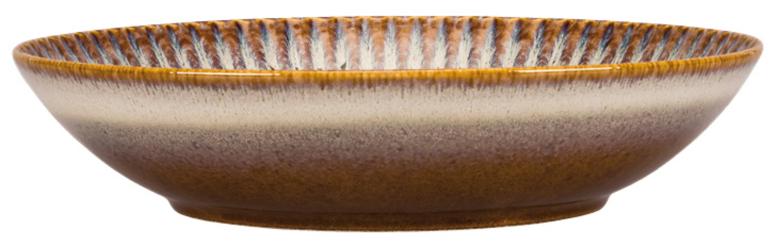 Zestaw talerzy dla 4 os. Desert ceramiczny niebiesko-brązowy - Image 2