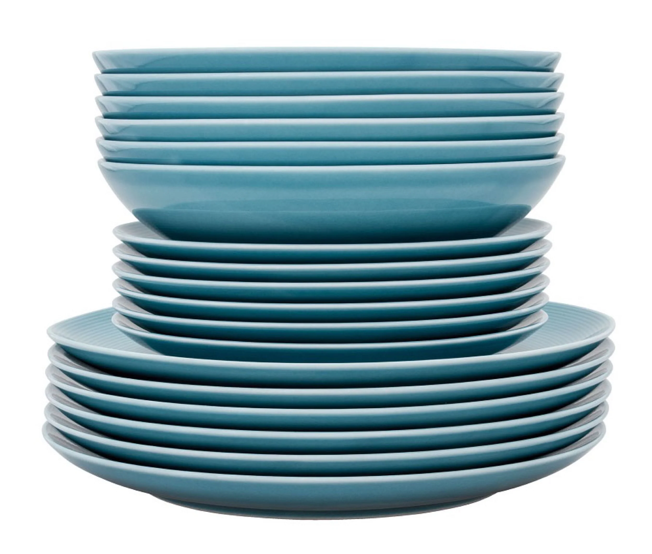 Zestaw talerzy porcelanowych dla 6 os. Boss turkusowy - Image 6