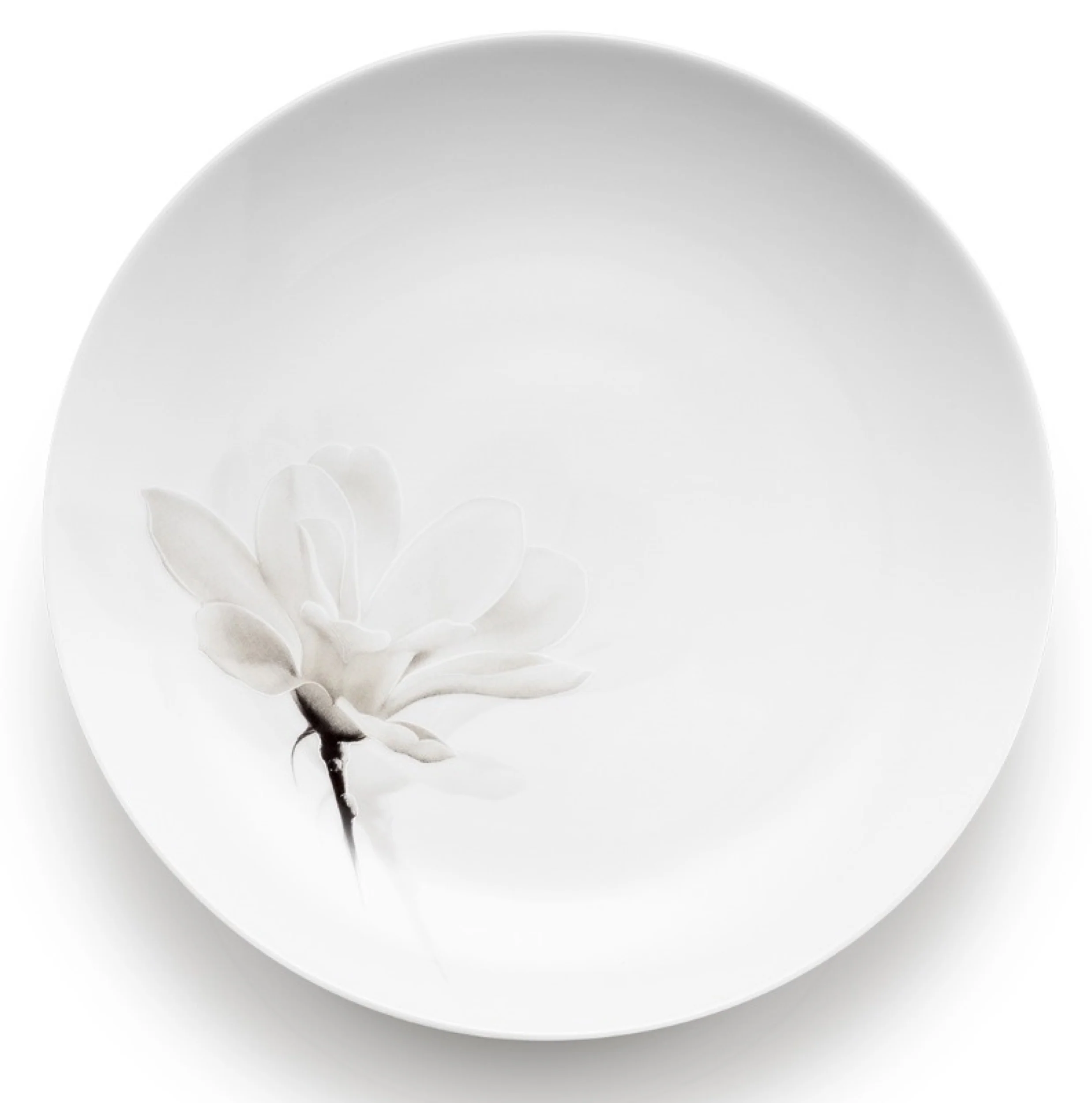 Zestaw talerzy porcelanowych dla 6 os. Magnolia białe