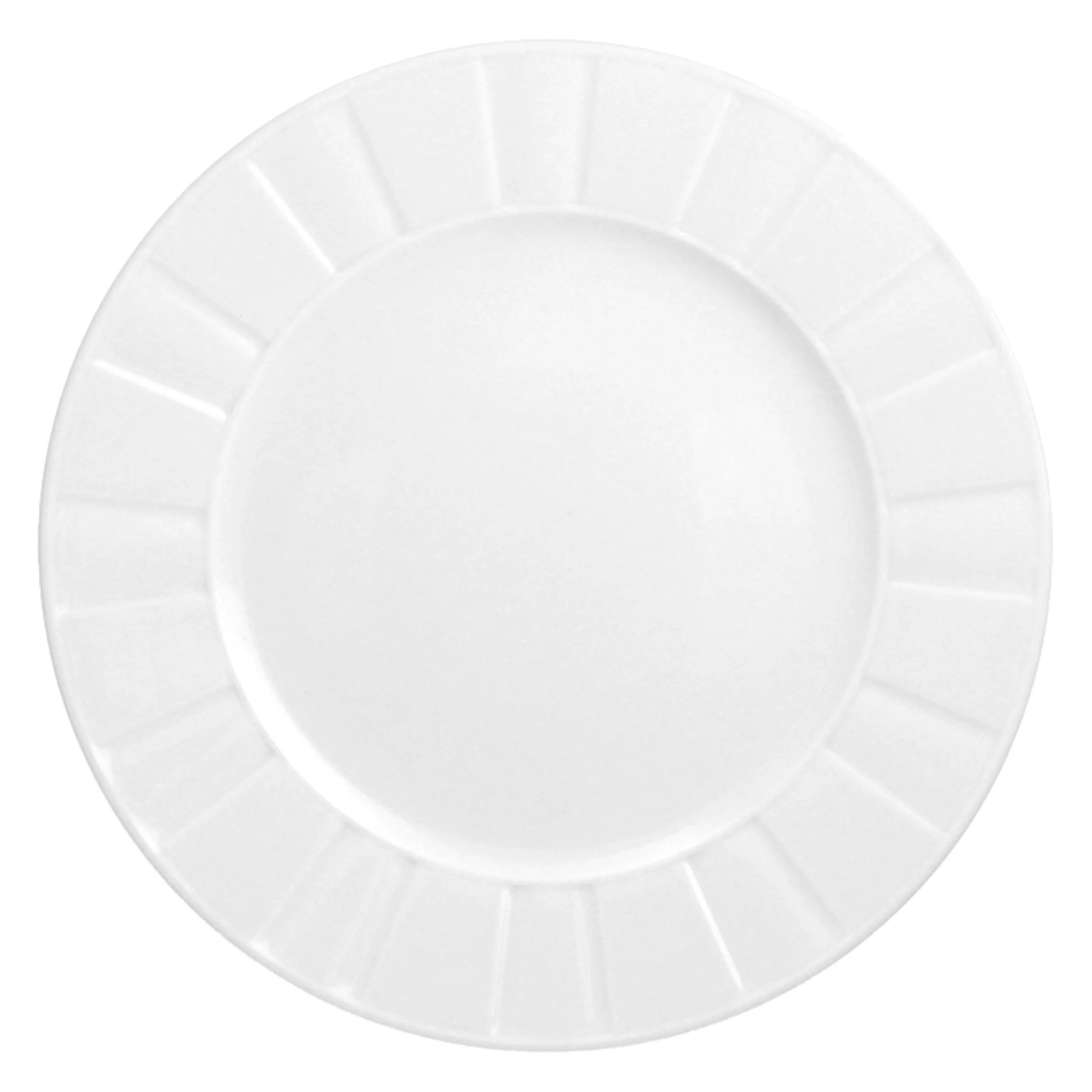 Zestaw talerzy porcelanowych dla 6 os. Oktawa biały - Image 3
