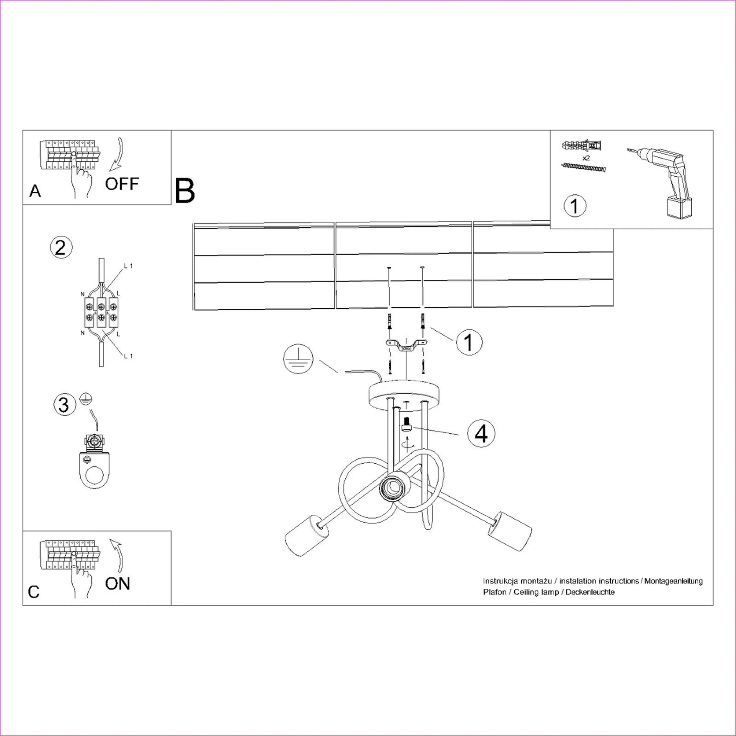 Żyrandol Ember x3 czarny - Image 13