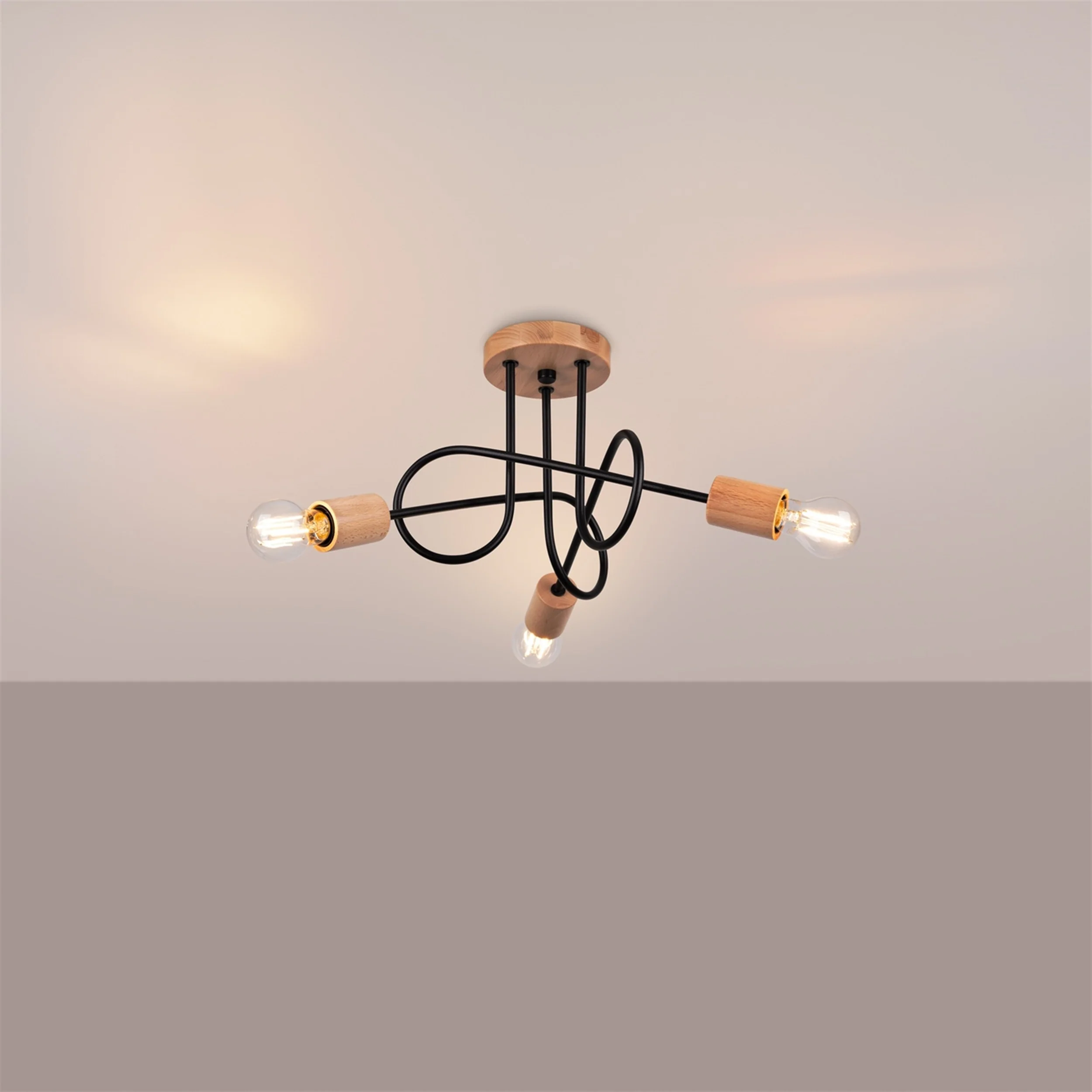 Żyrandol Ember x3 czarny - Image 3