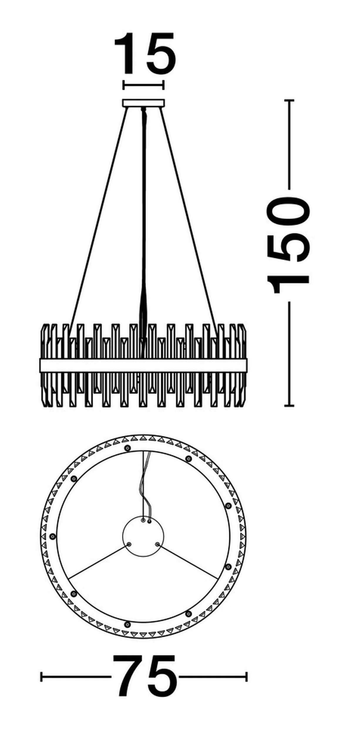Żyrandol Grisalless x18 złoty - Image 6