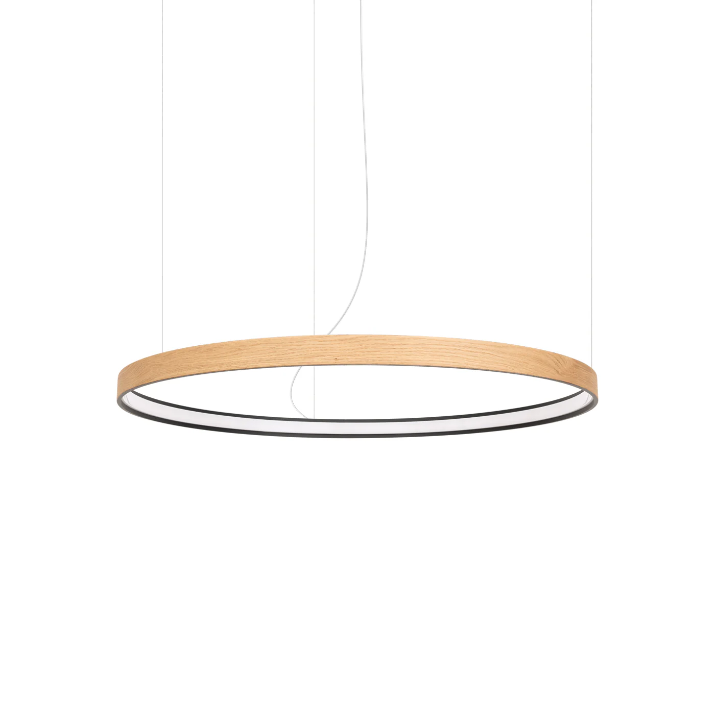 Żyrandol Rio Eik LED 78 cm naturalne drewno 3000K