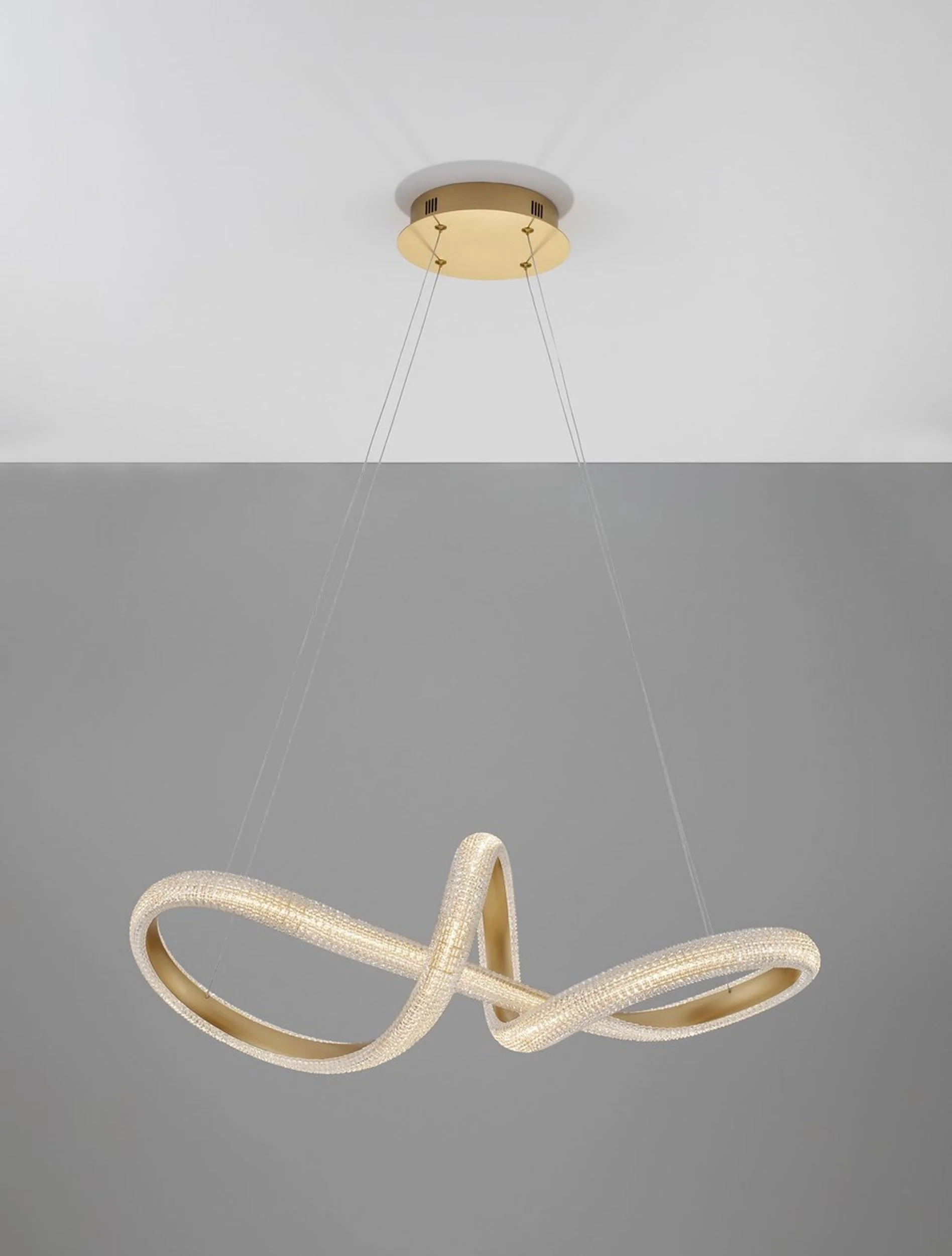 Żyrandol Synery LED średnica 75 cm złoty - Image 4